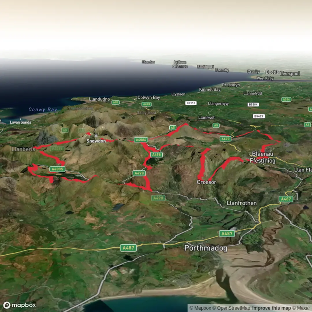 An image depicting the trail UTS 100 Km Race and its surrounding area.
