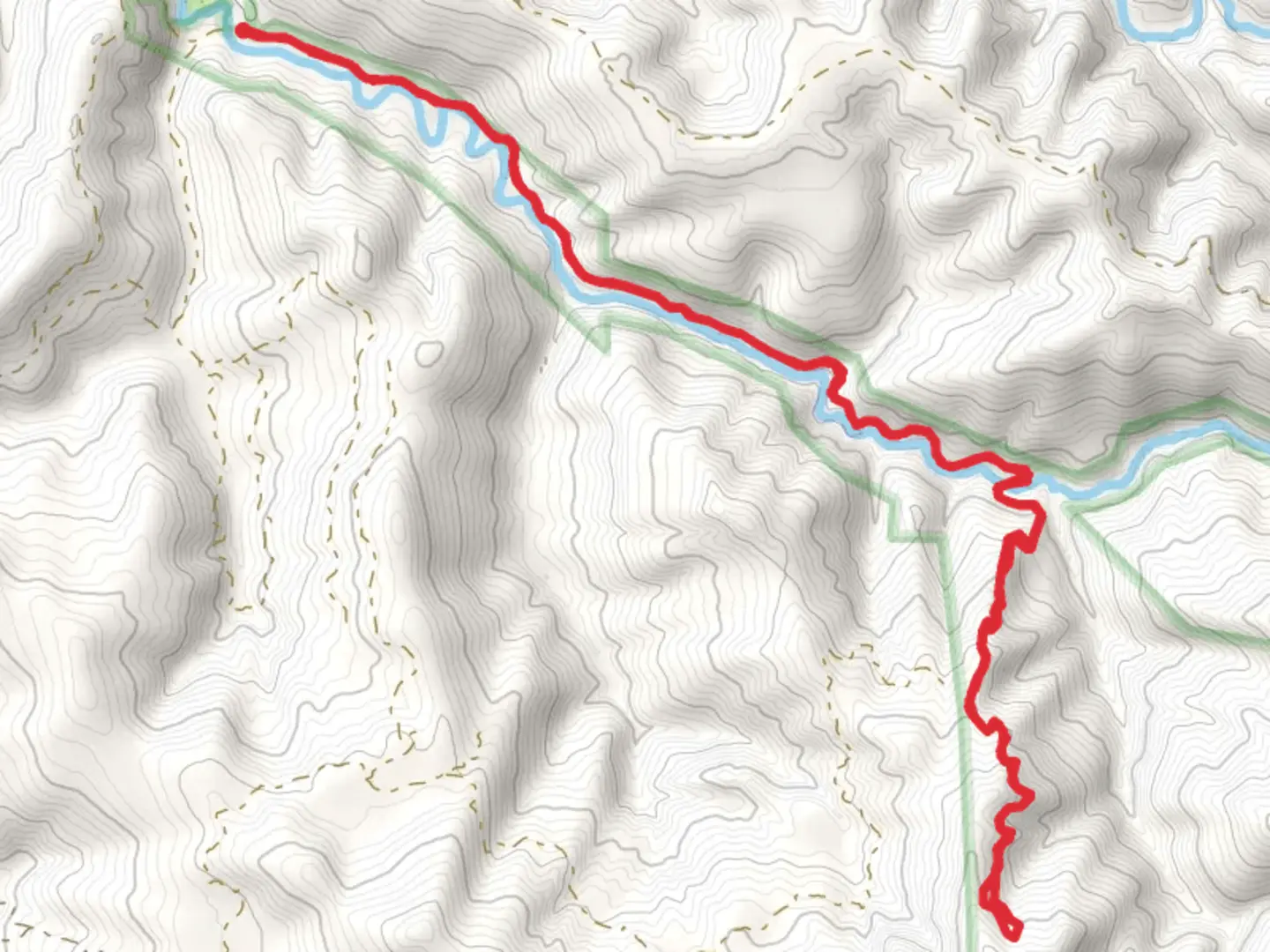 An image depicting the trail Elk River Road and Little South Fork Elk River Trail and its surrounding area.