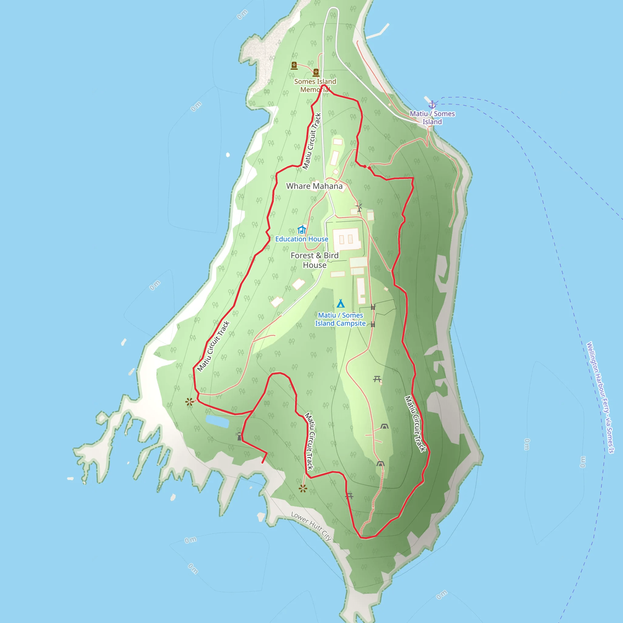 Matiu - Somes Island Loop Track mobile static map