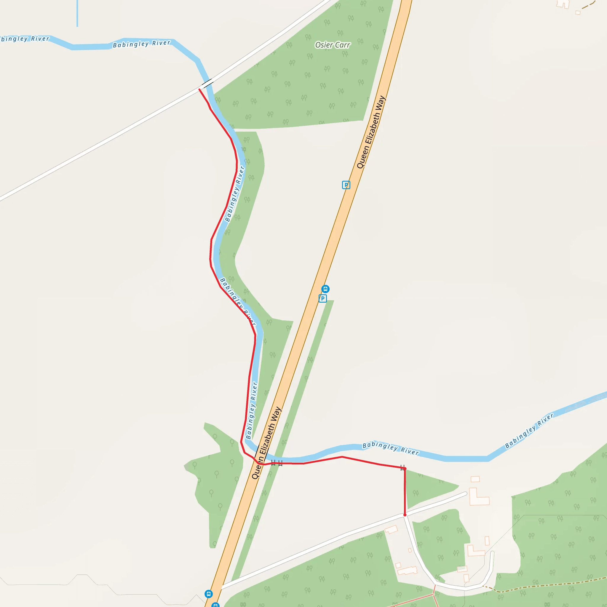 Babingley River Streamside Walk mobile static map