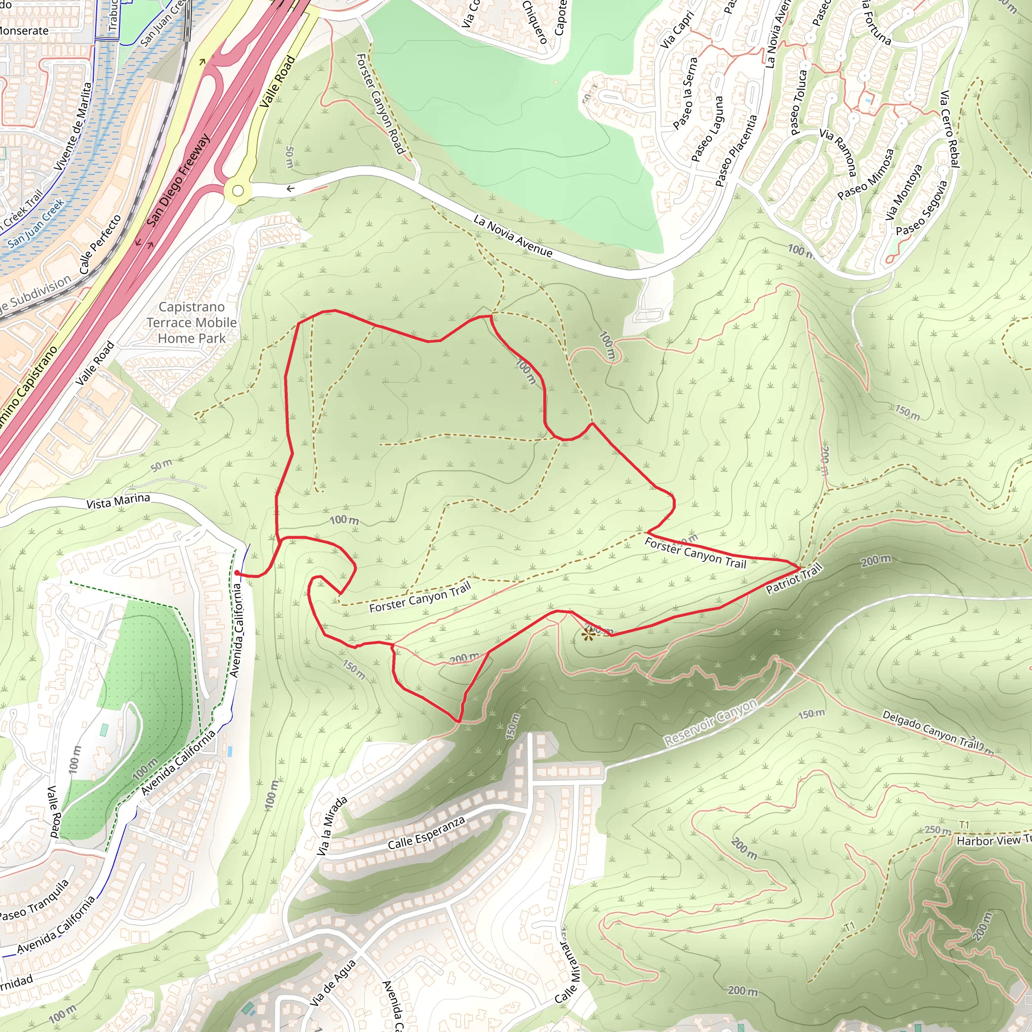 Forster Canyon Loop Trail mobile static map