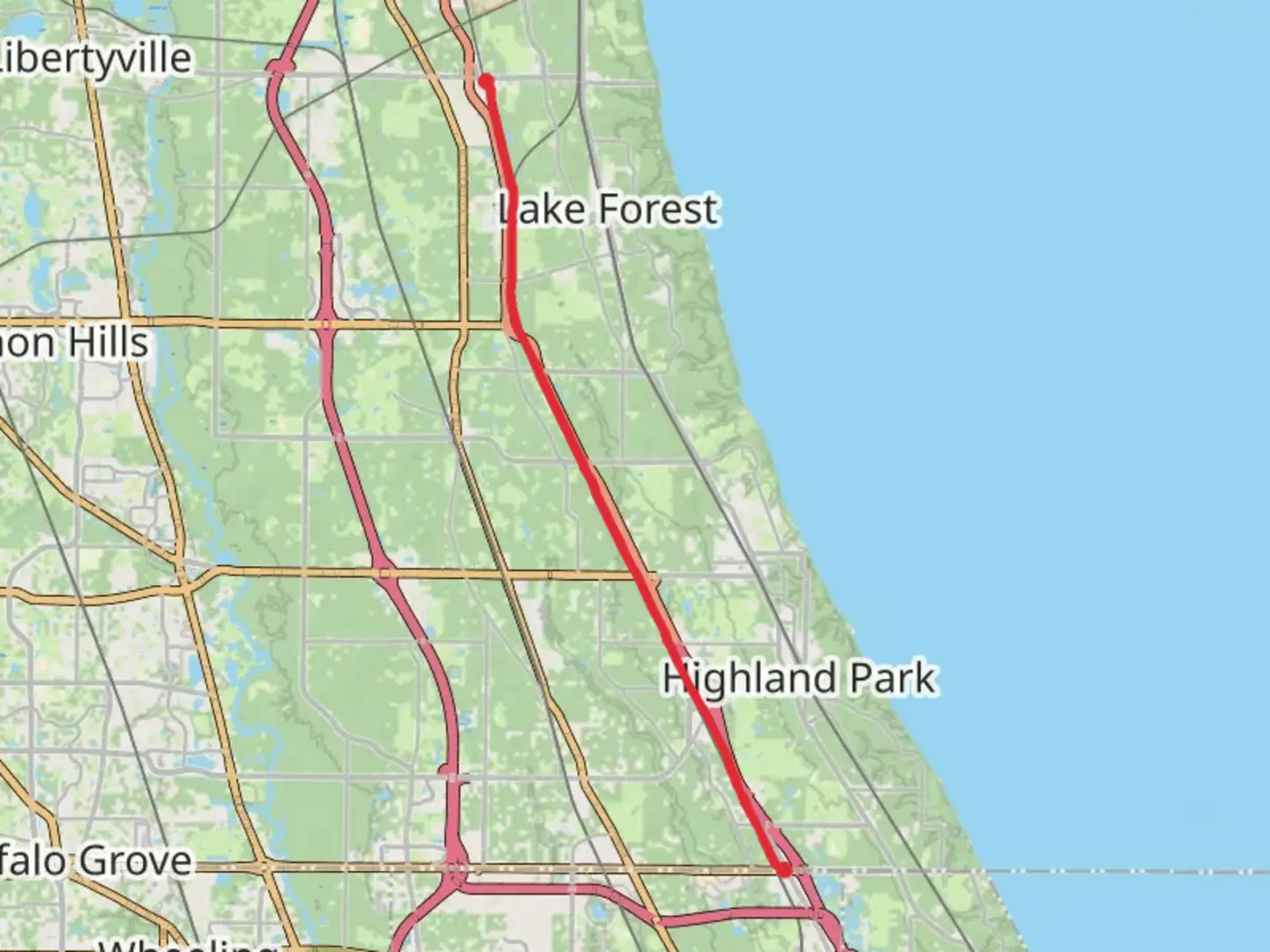 An image depicting the trail Skokie Valley Way and its surrounding area.