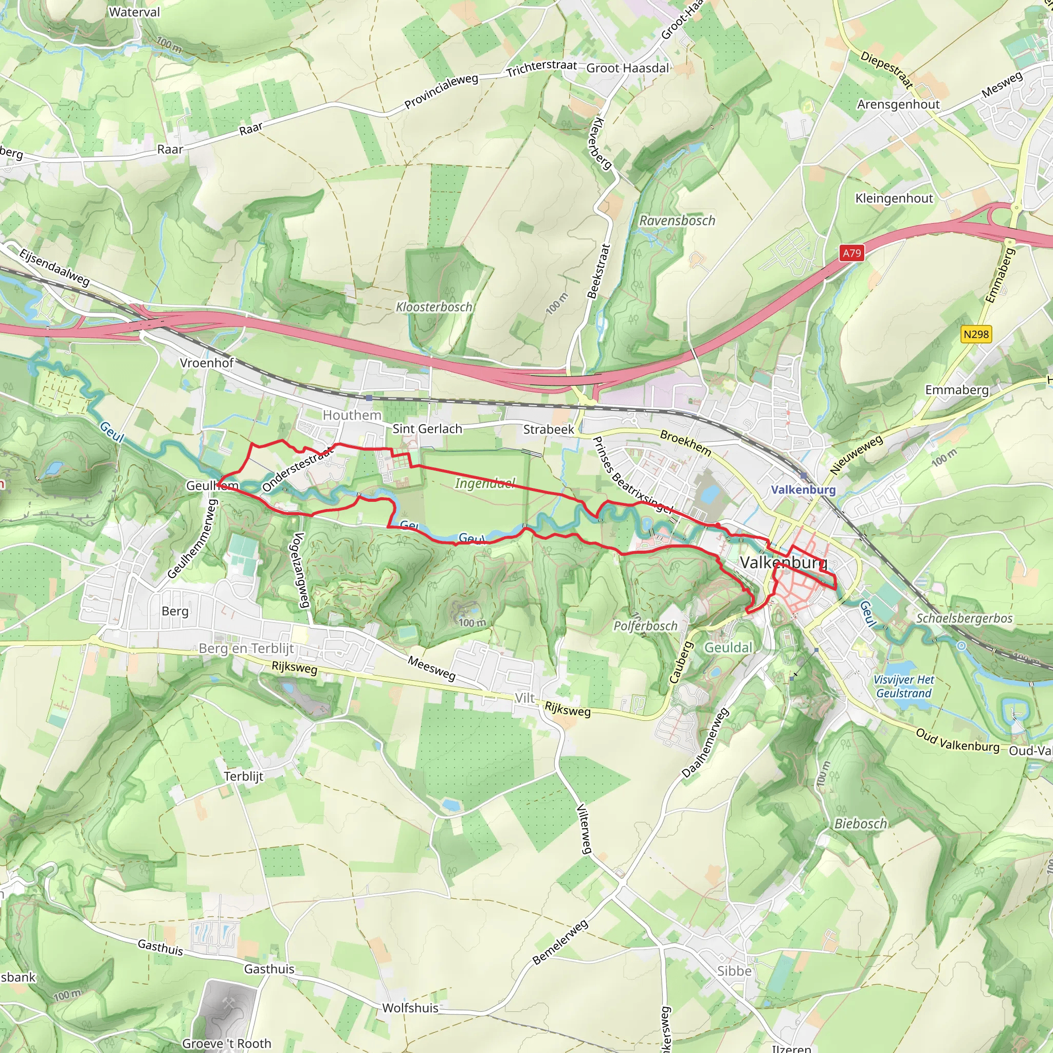 Kasteel Geulzich and Sint Gerlach Loop mobile static map