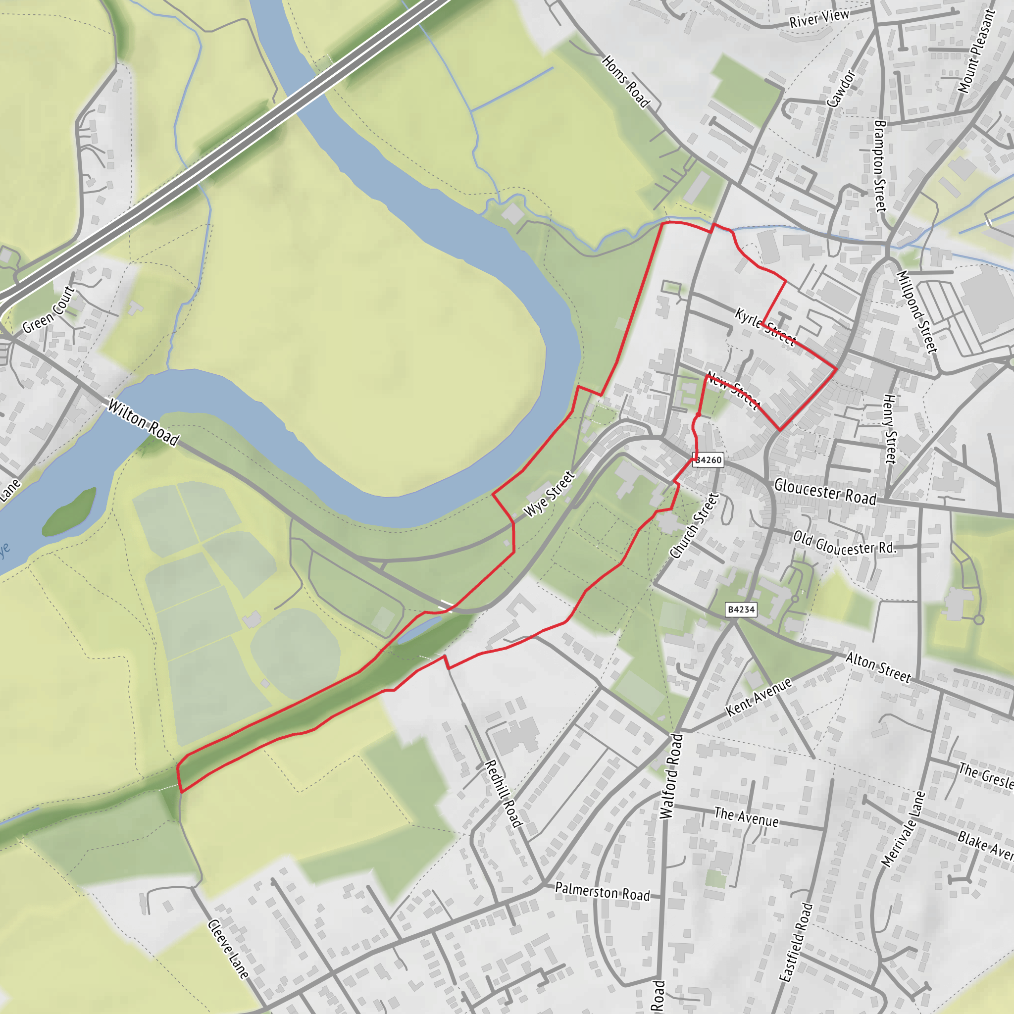 Ross Town Walk mobile static map