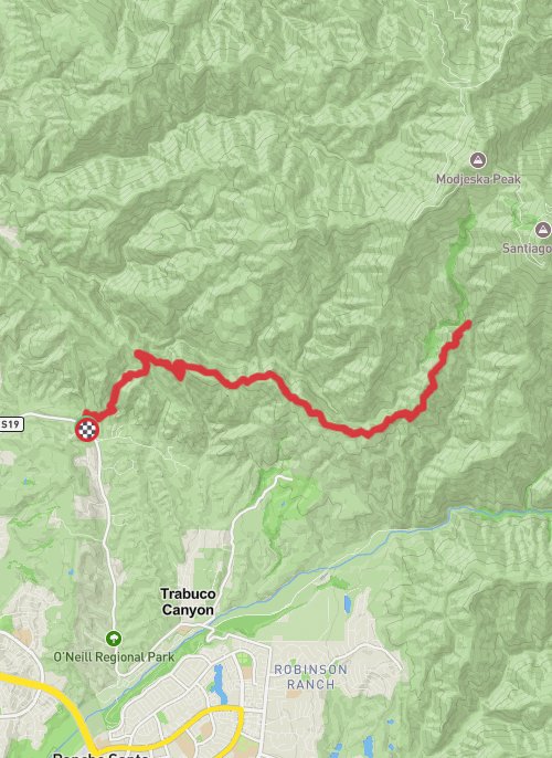 Vulture Crags and Santiago Truck Trail mobile static map