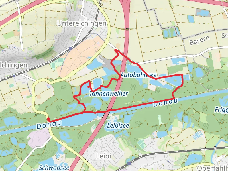 Franz-Willbold See and Schuetzensee via Donausteg Tour