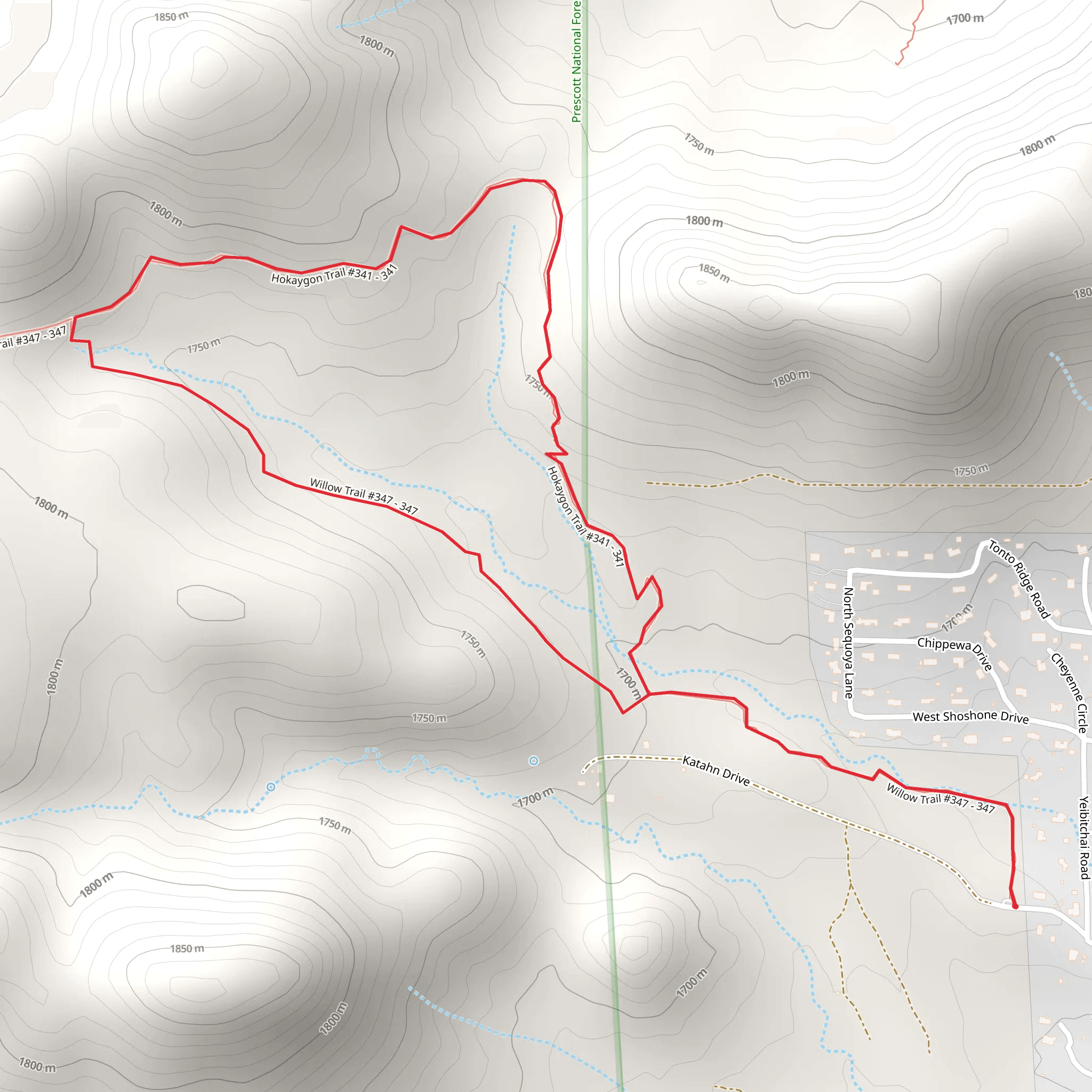 Willow and Hokaygen Loop mobile static map