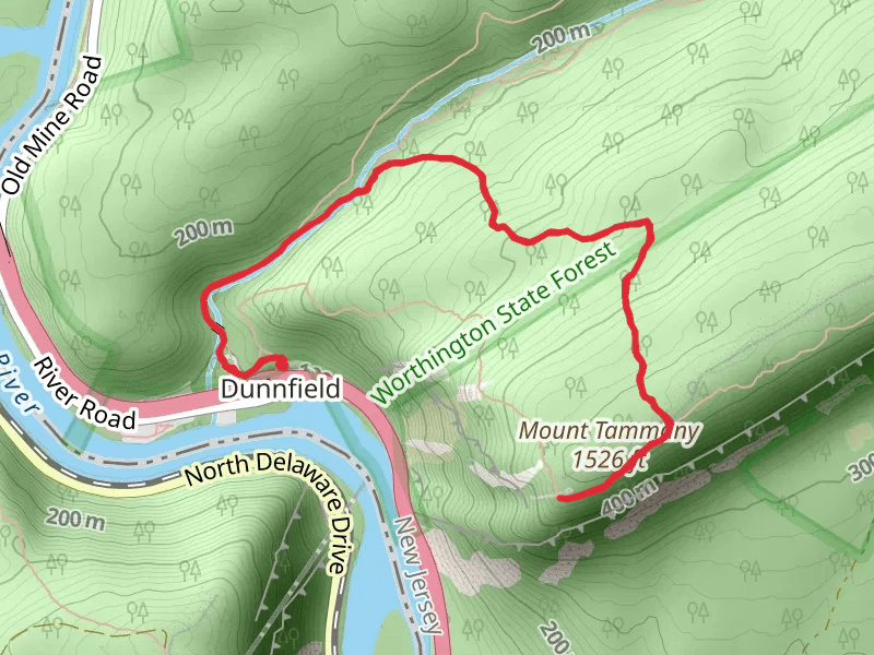 Mount Tammany via Blue Blaze Trail