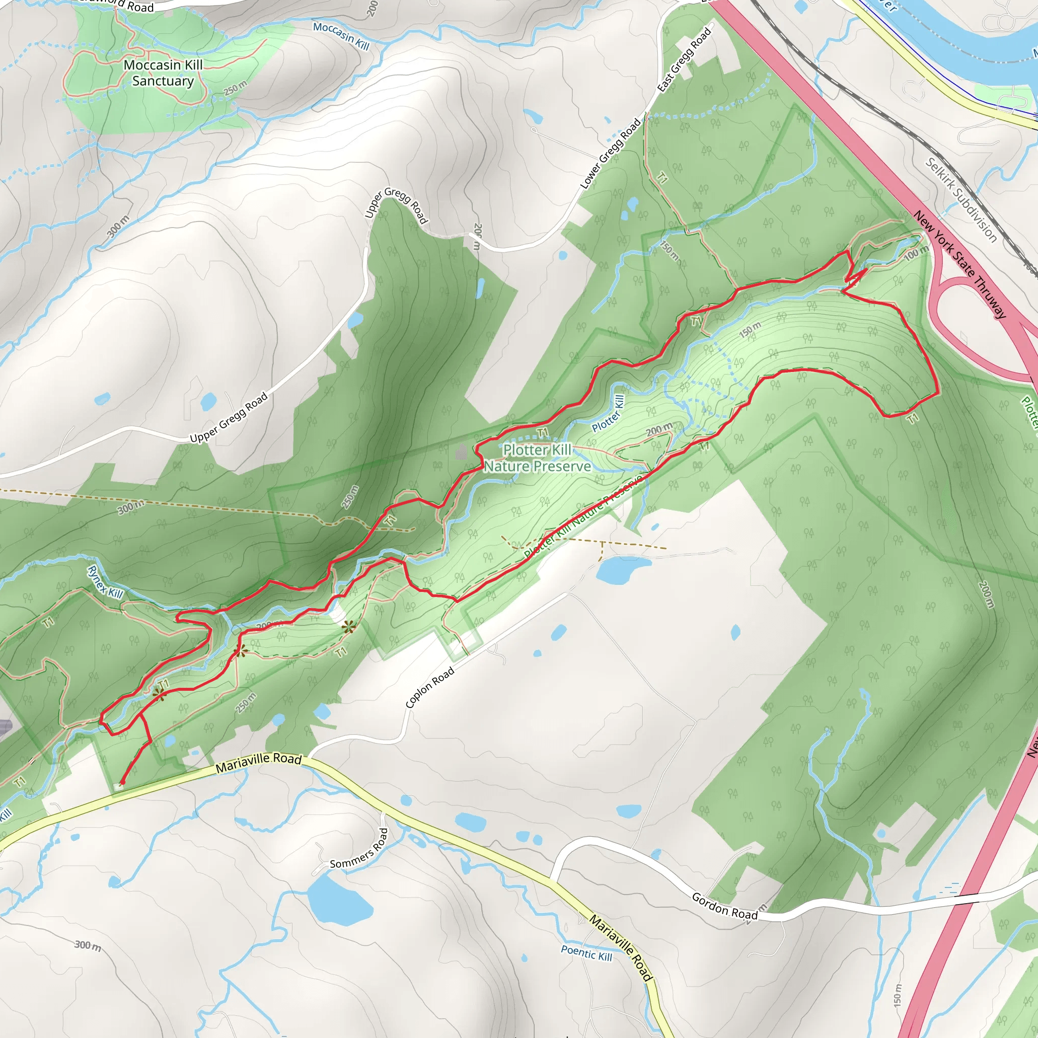 North rim Trail - Red Loop mobile static map