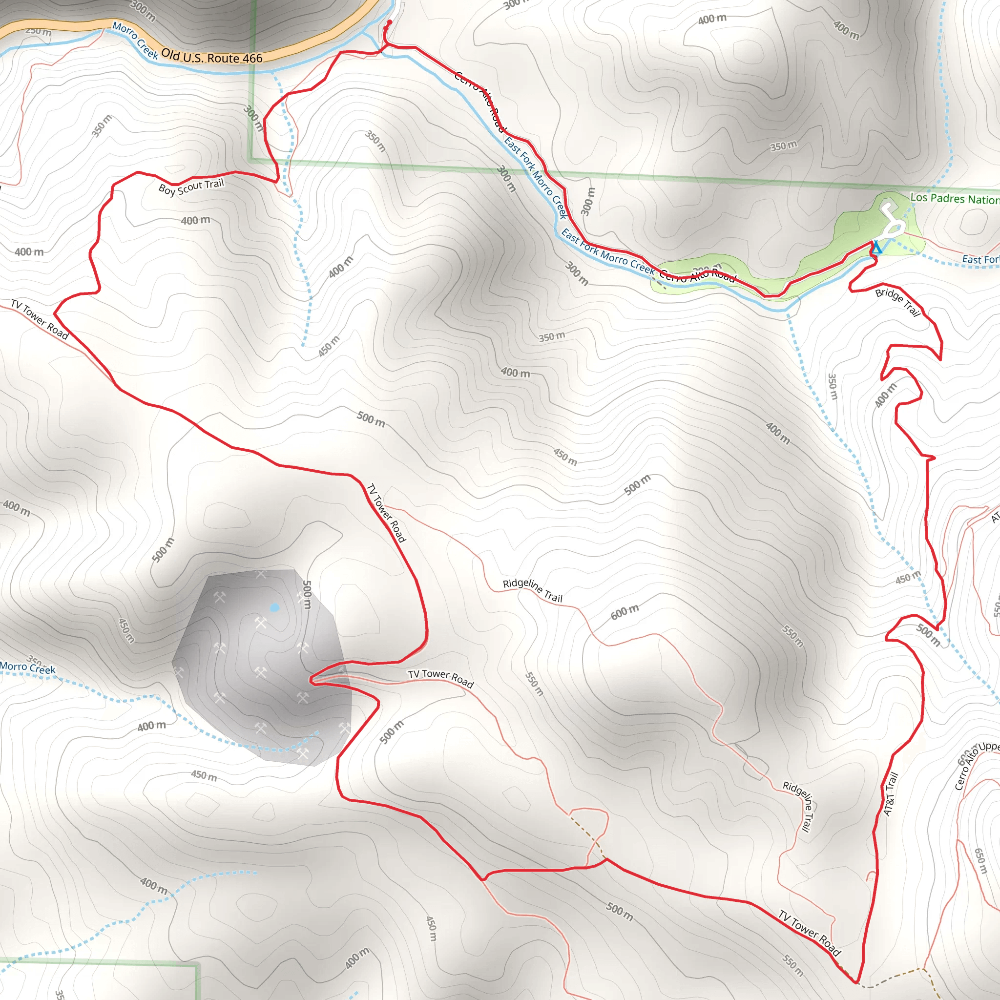 Boy Scout and ATandT Loop Trail mobile static map