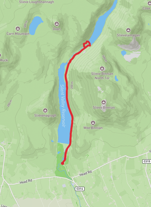 Silent Valley Reservoir mobile static map
