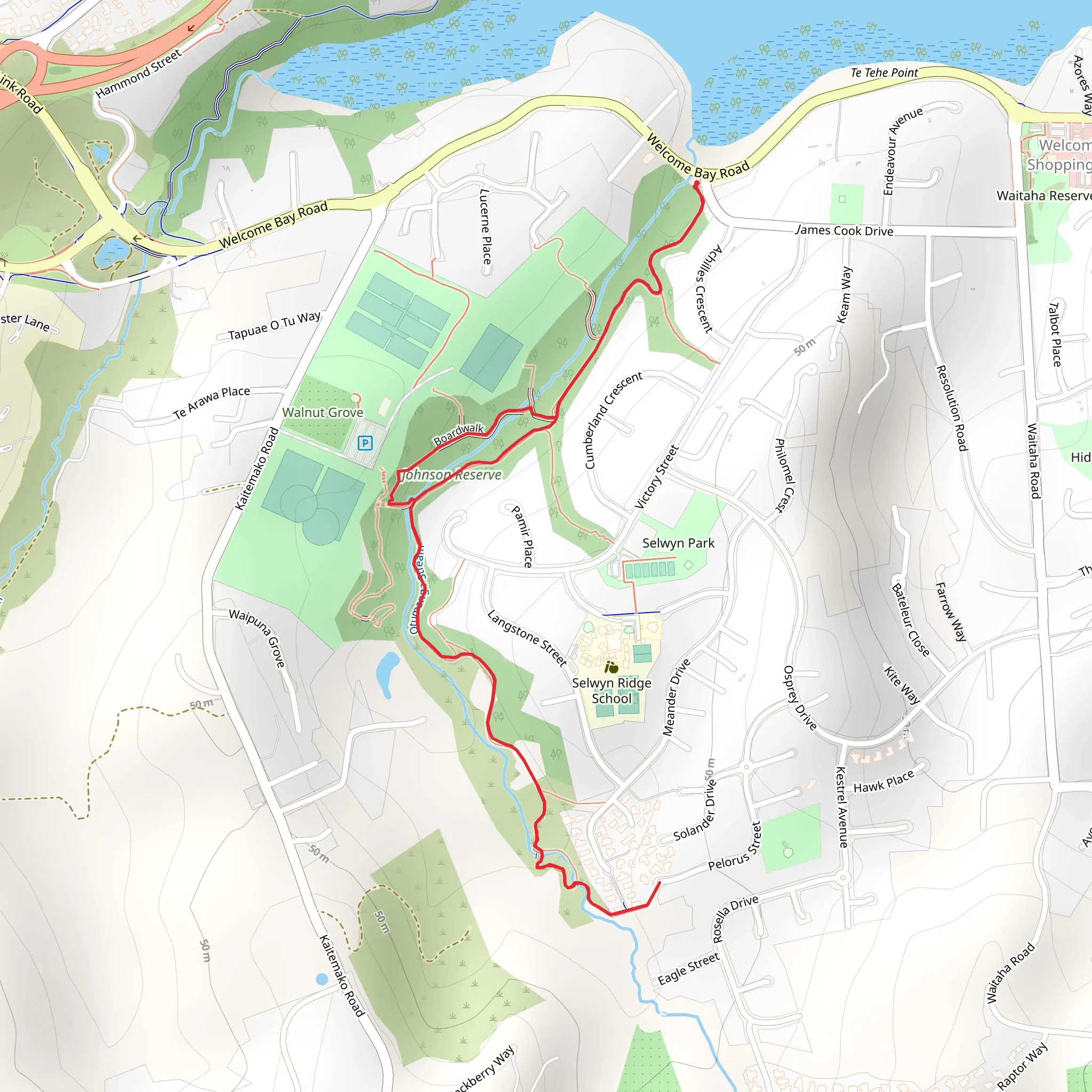 Johnson Reserve Loop mobile static map