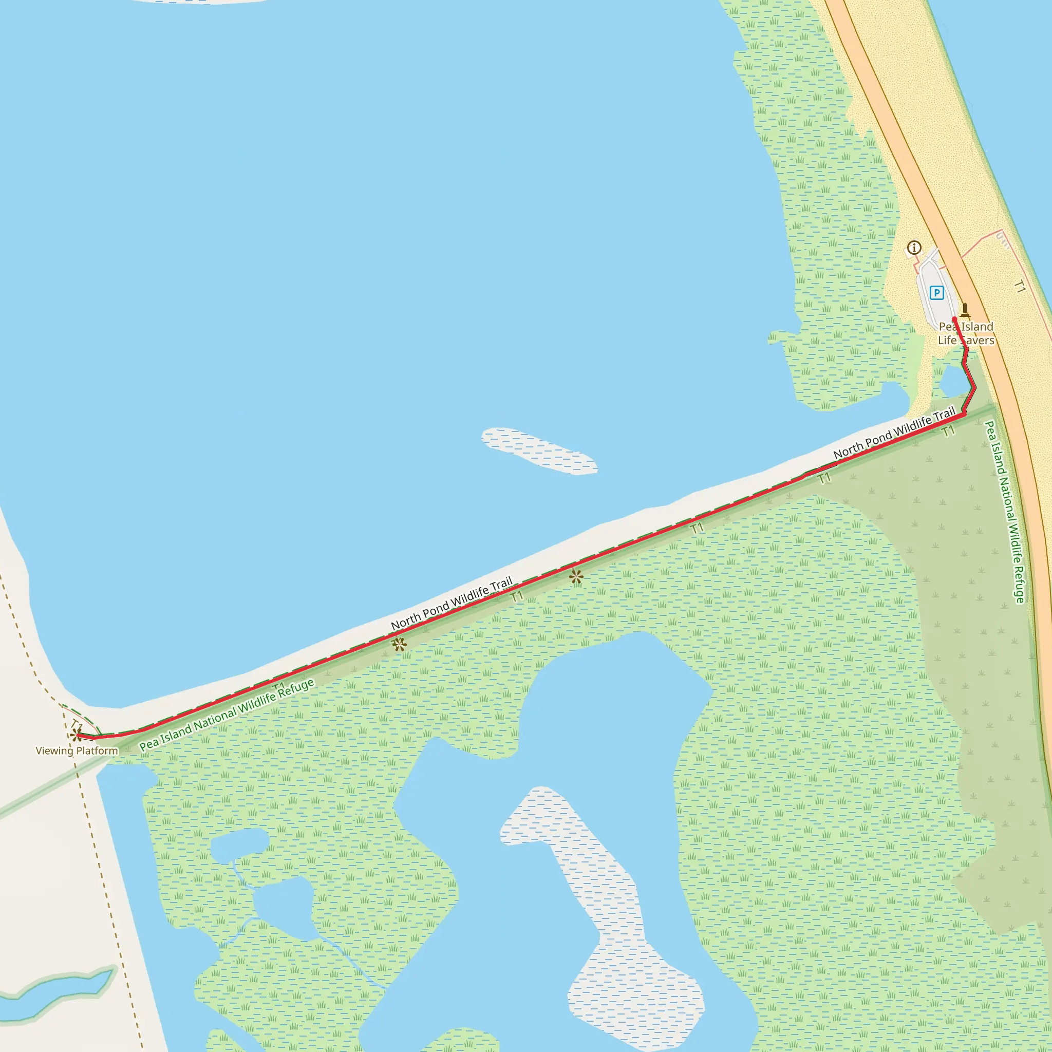 North Pond Wildlife Trail mobile static map
