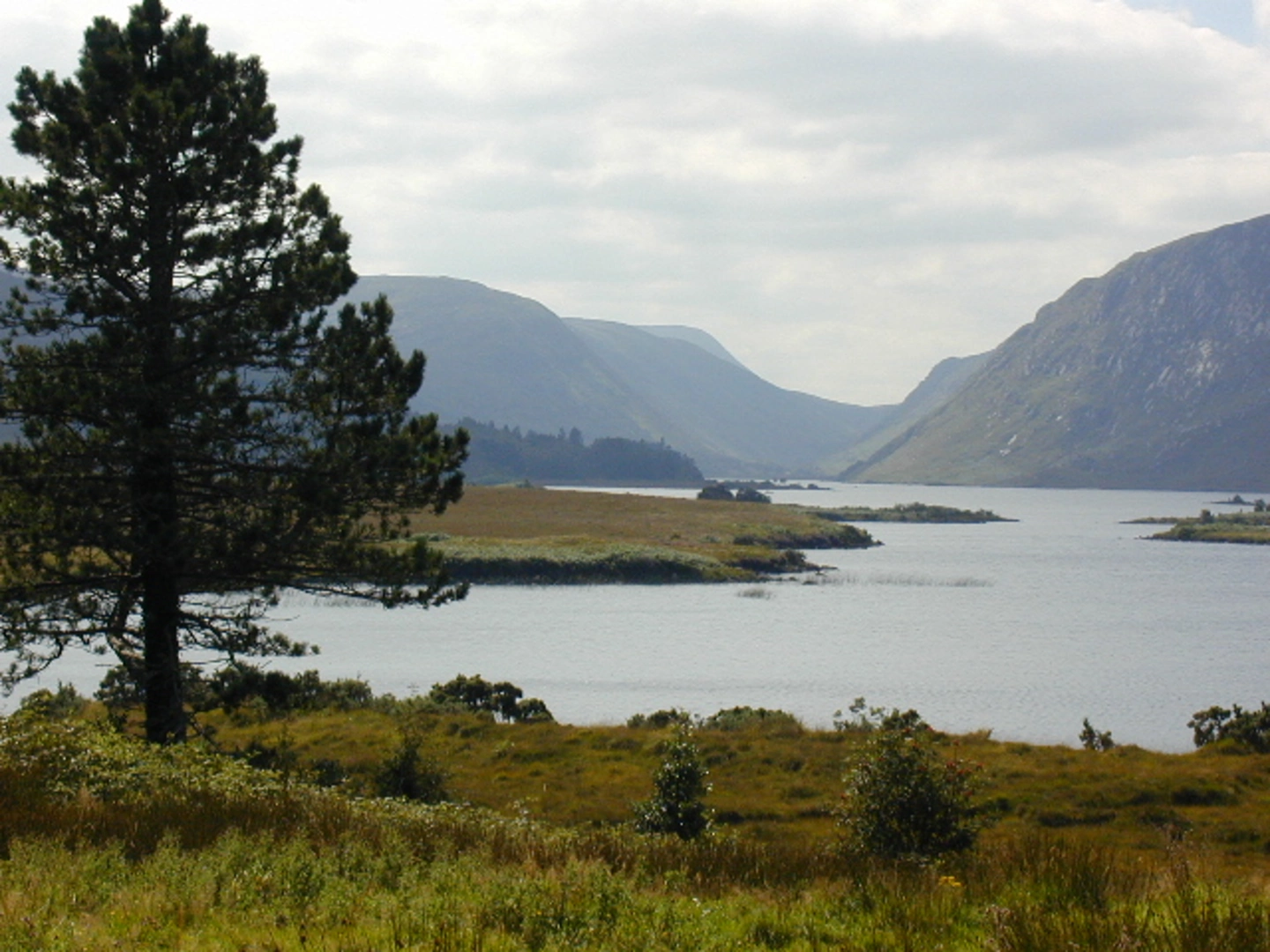 An image depicting the trail Glenveagh Castle via Lough Veagh Trail and its surrounding area.