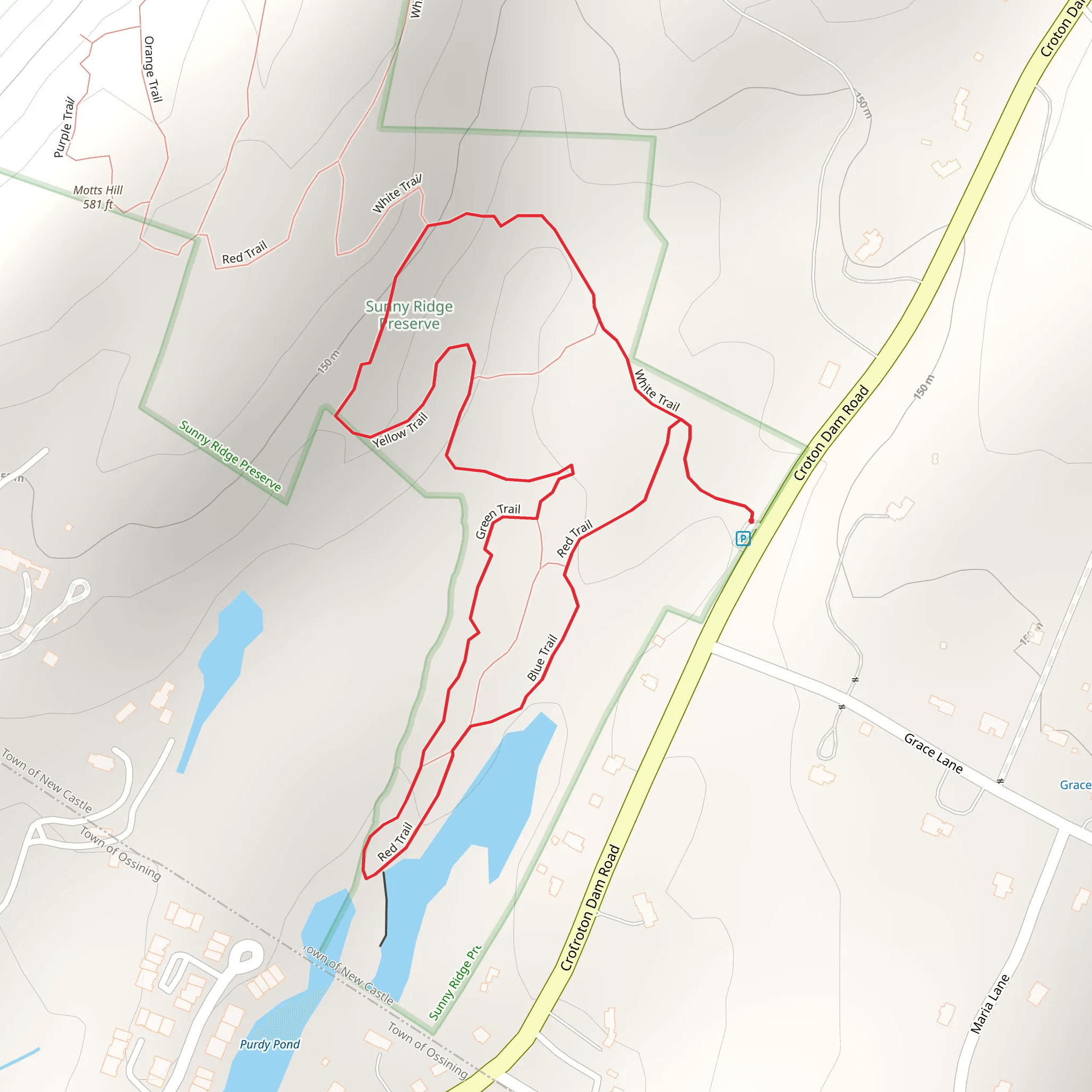 Purdy Pond Loop from Croton Dam Road mobile static map