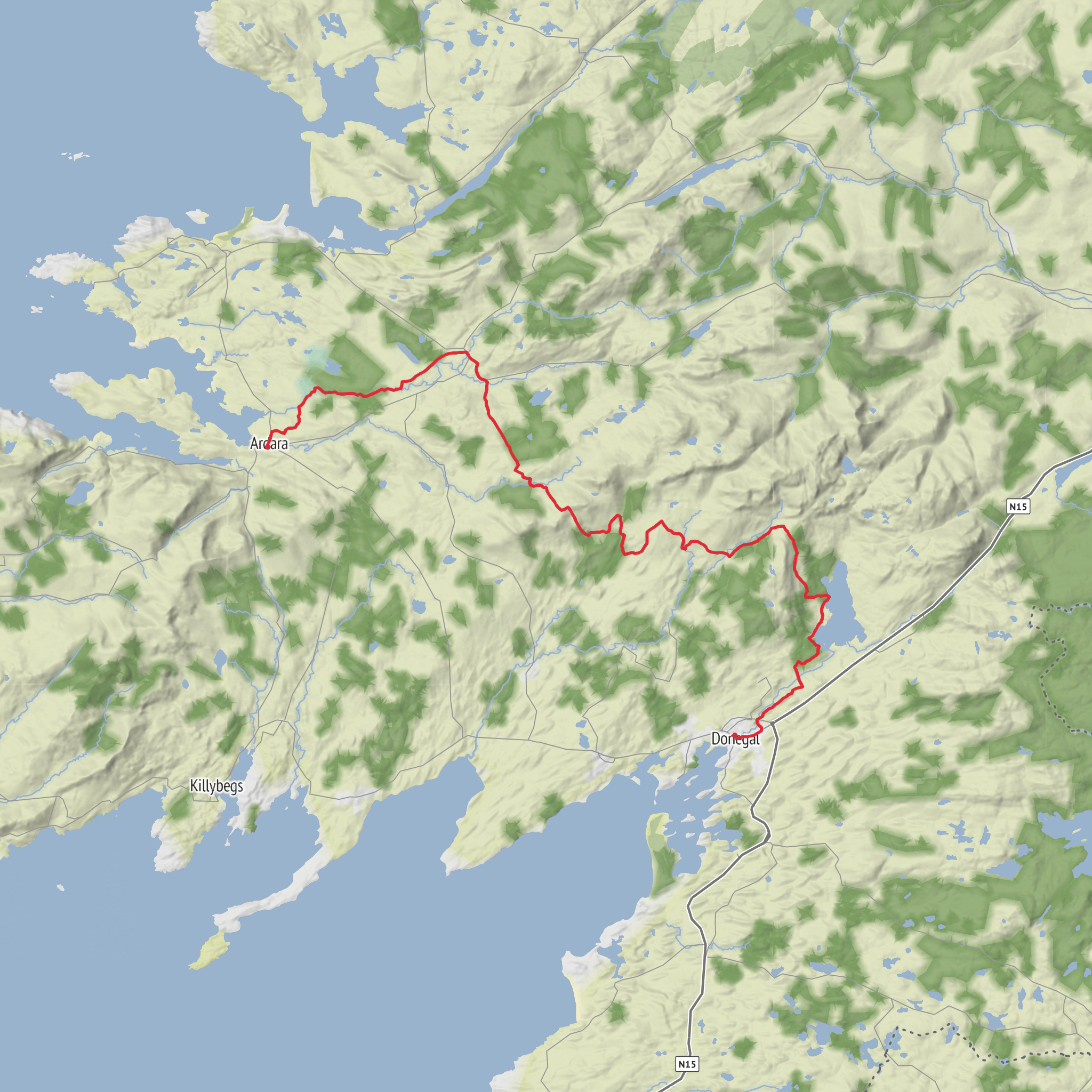 50km Bluestack Way Ultra mobile static map