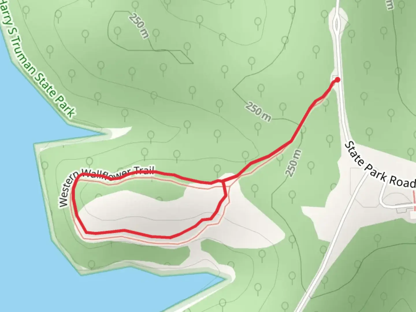 An image depicting the trail Western Wallflower Loop Trail and its surrounding area.