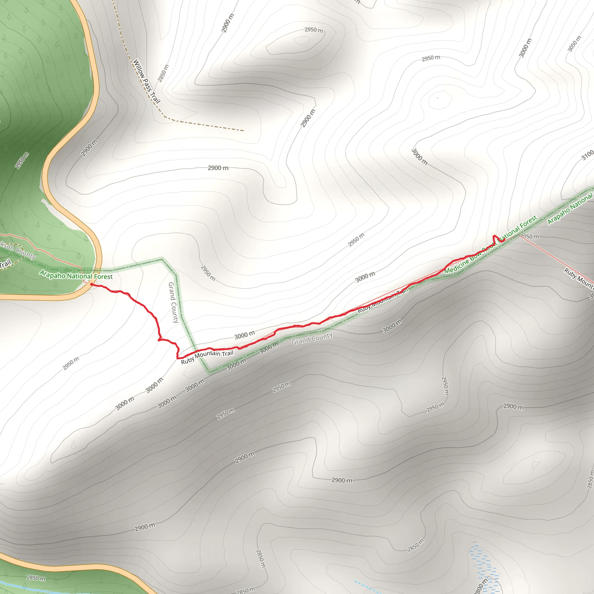Radial Bypass Trail mobile static map