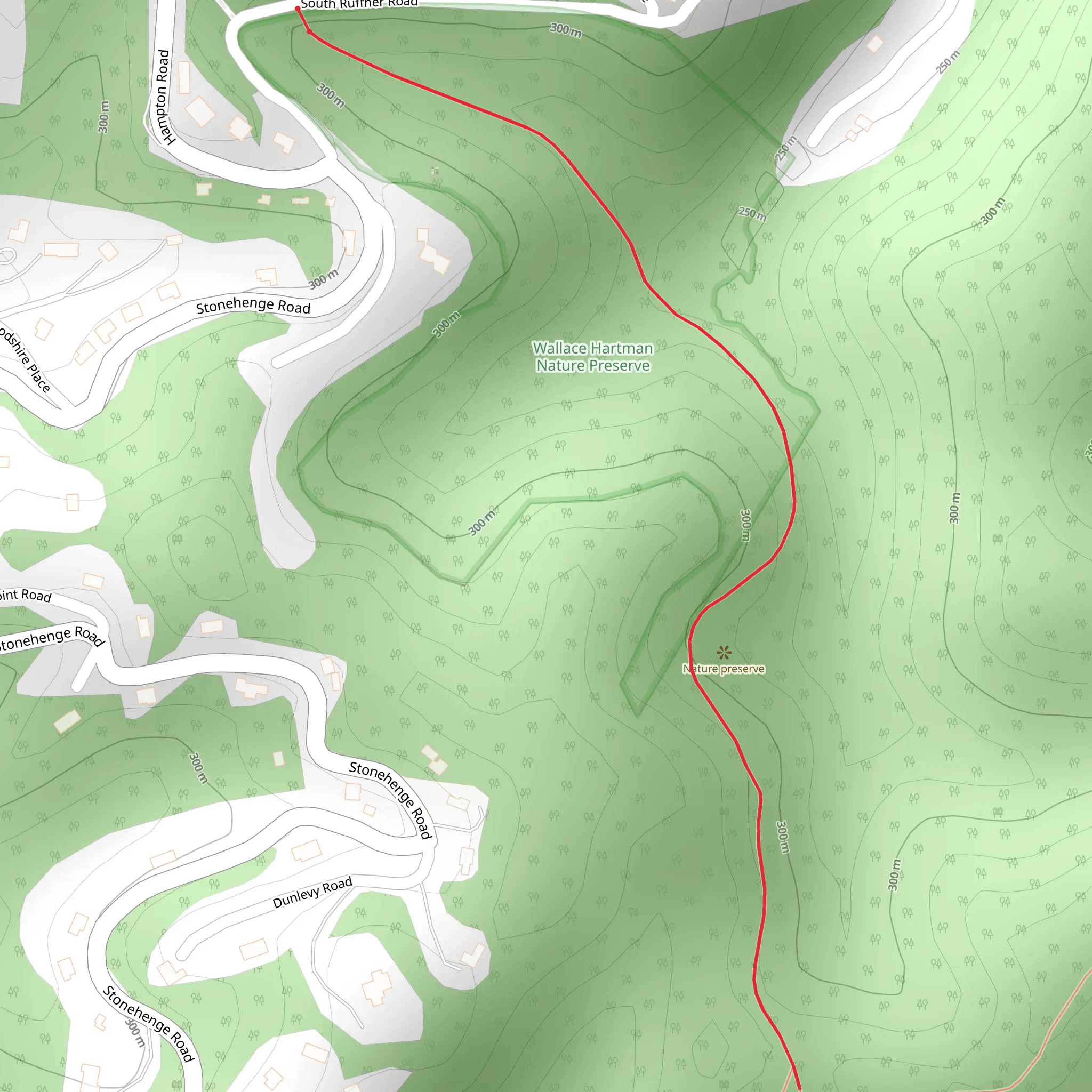 Wallace Hartman Nature Preserve Trail mobile static map