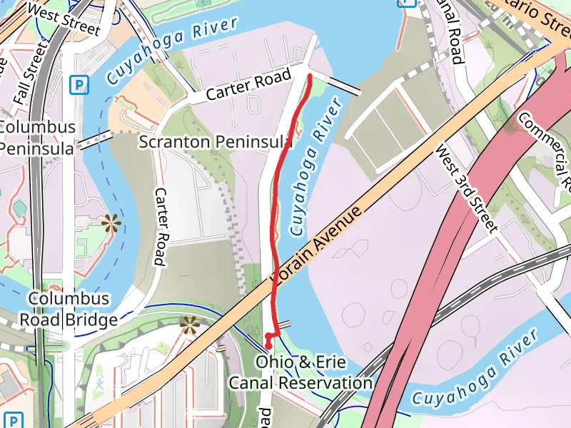 Ohio and Erie Canal Towpath Trail to Carter Road