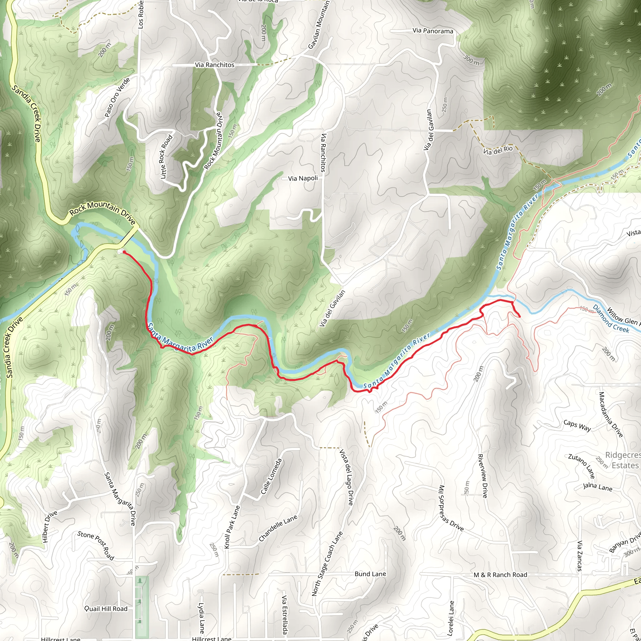 Santa Margarita River Walk mobile static map