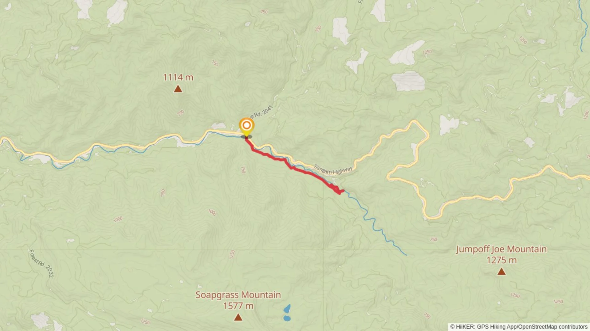 An image depicting the trail Santiam Wagon Road Trail and its surrounding area.