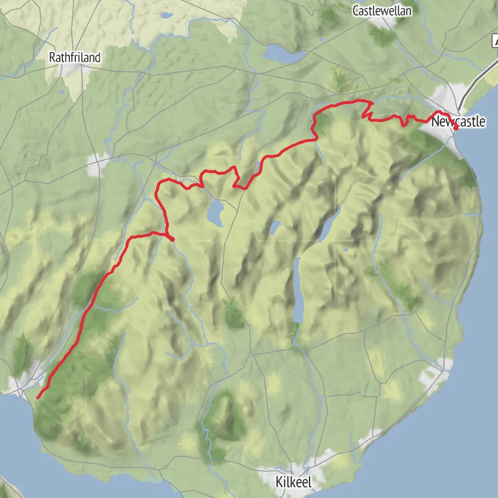 Mourne Way mobile static map