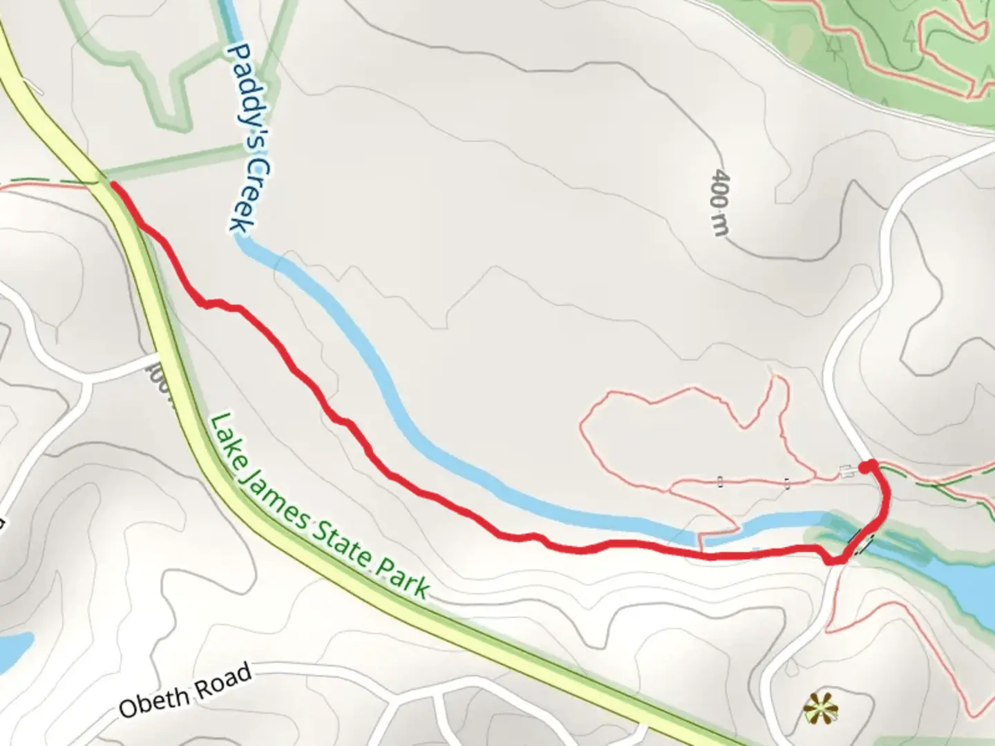 An image depicting the trail Overmountain Victory National Historic Trail and its surrounding area.