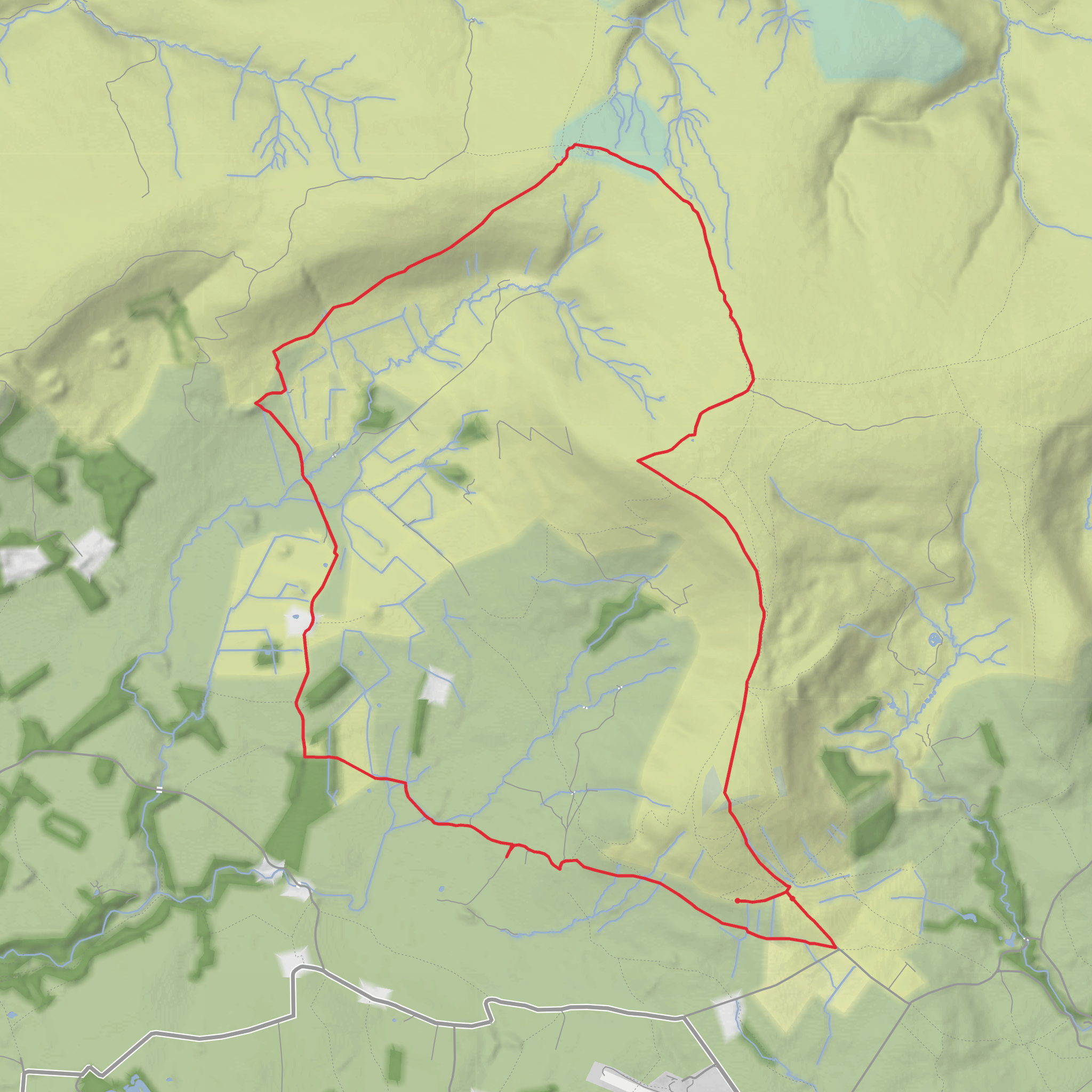 Forest of Bowland AONB mobile static map