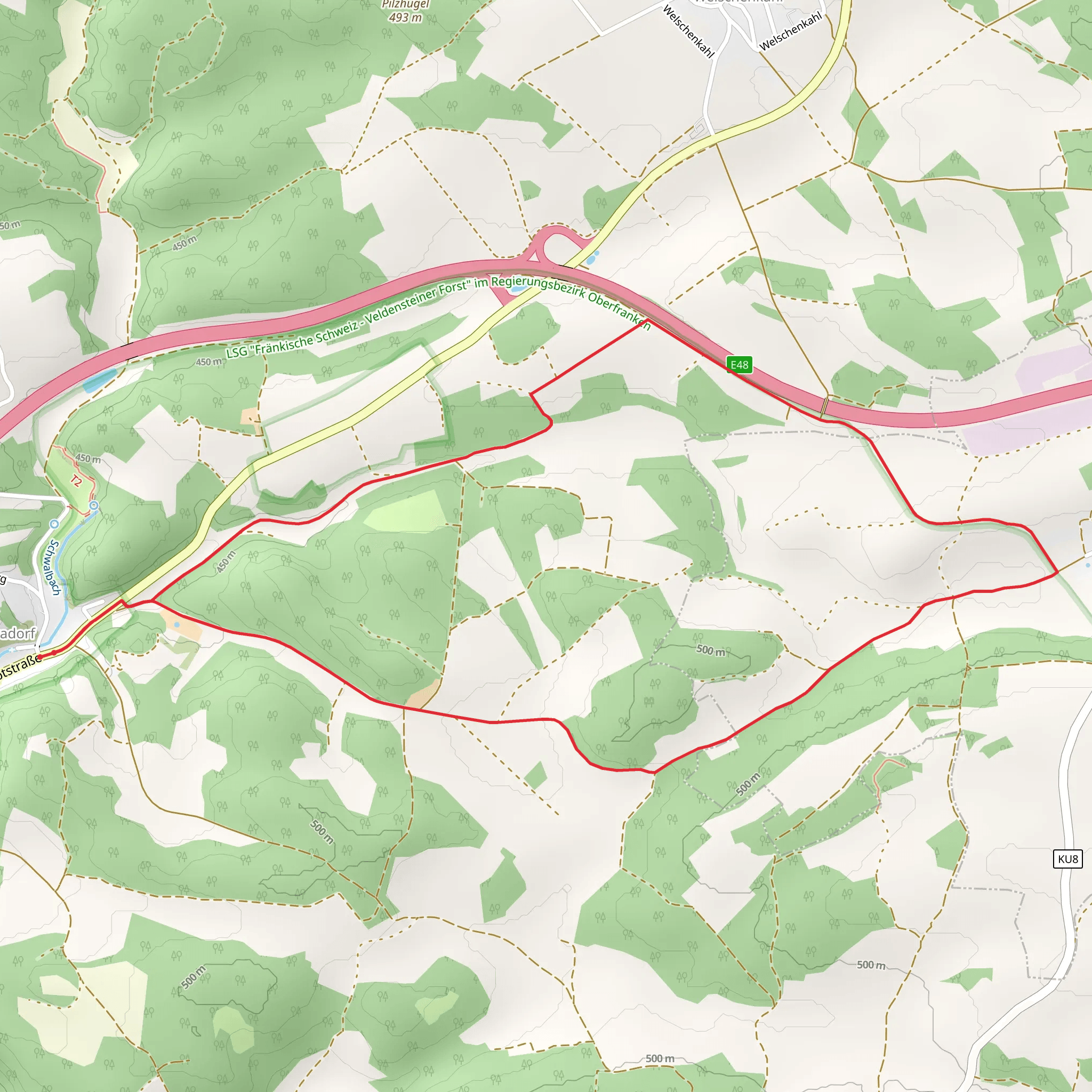 Schirradorf Rundwanderweg 3 mobile static map