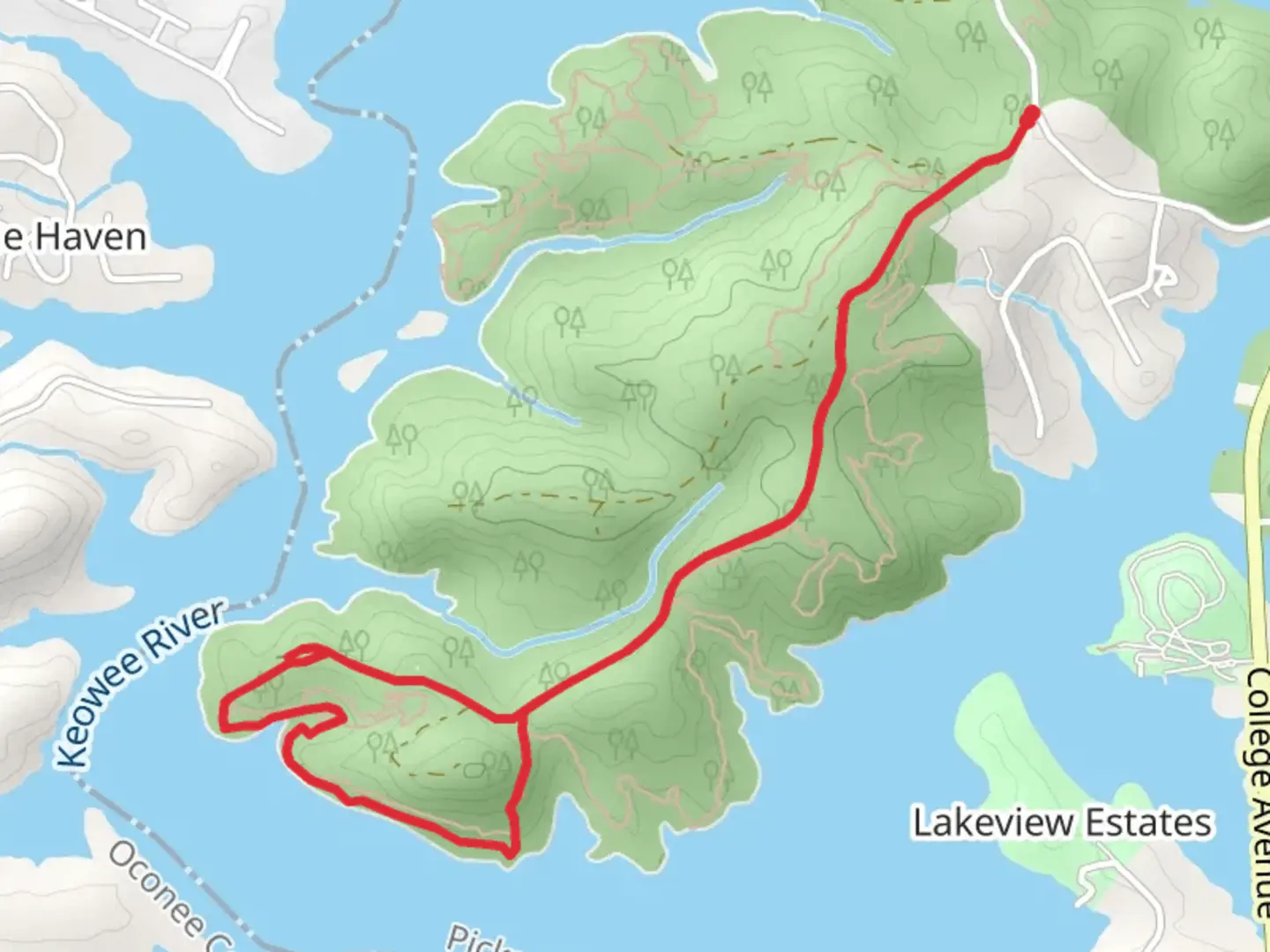 An image depicting the trail Hunting Arrow Loop Trail and its surrounding area.
