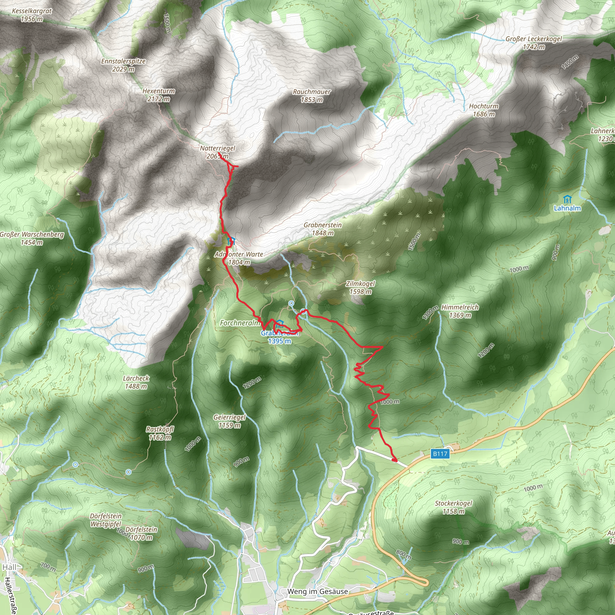 Natterriegel via Mittagskogel mobile static map