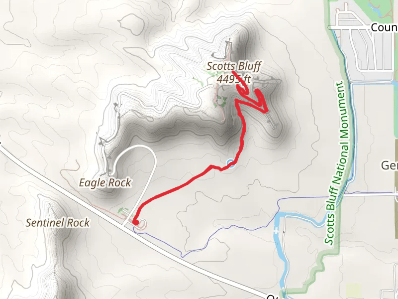 Scotts Bluff Peak Trail