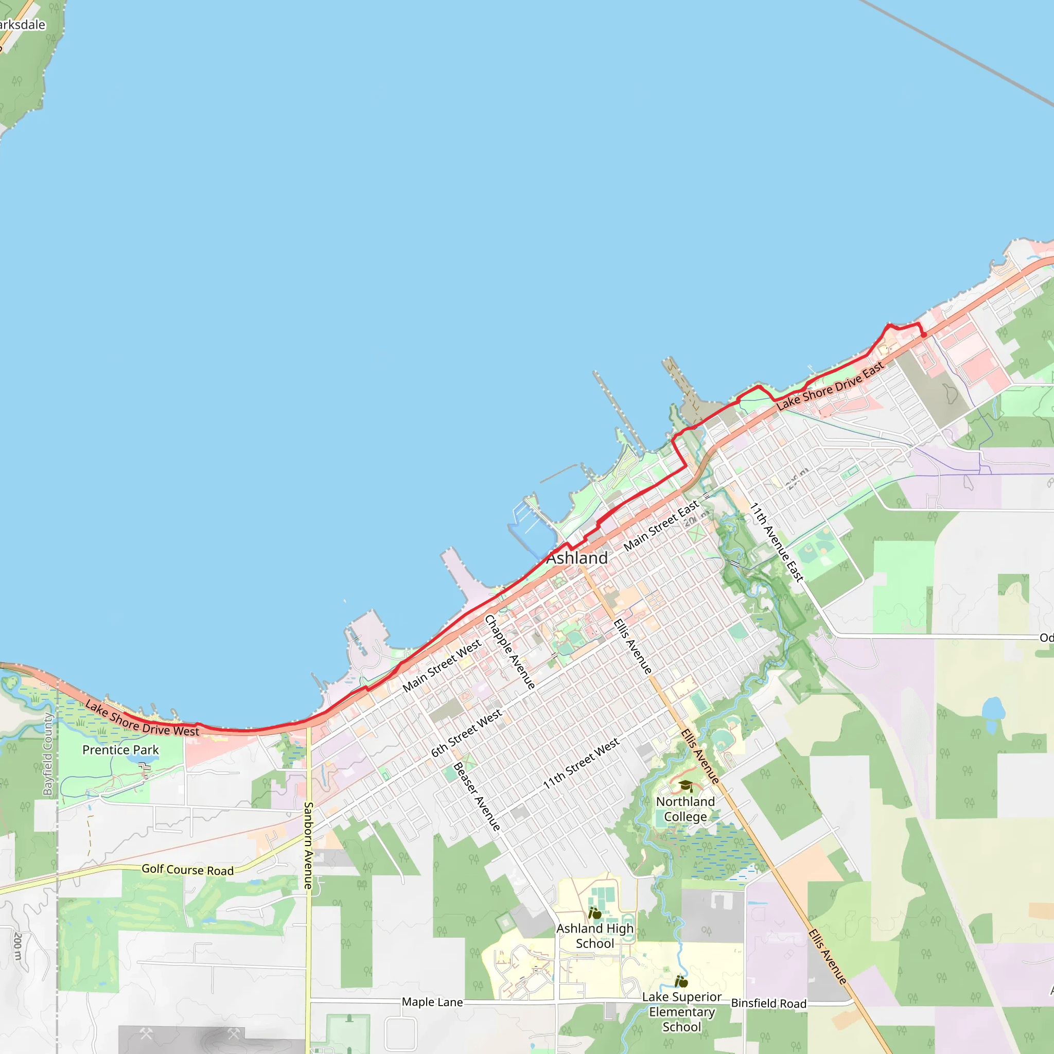 Waterfront Trail mobile static map
