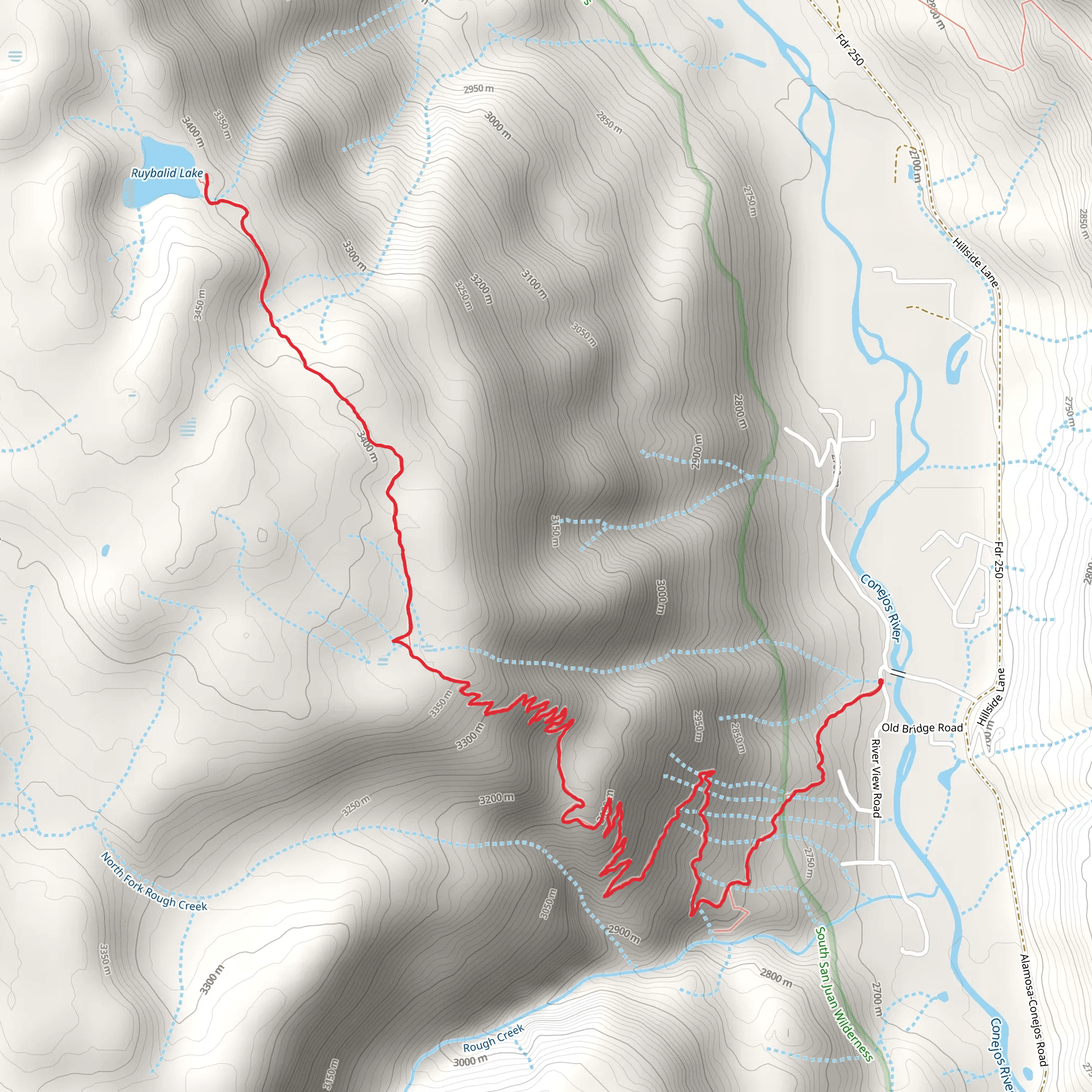 Ruybalid Lake Trail mobile static map