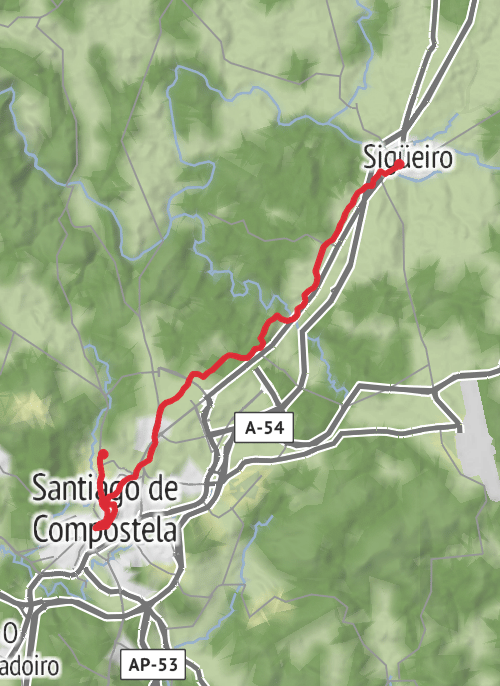 Hike from Sigüeiro mobile static map