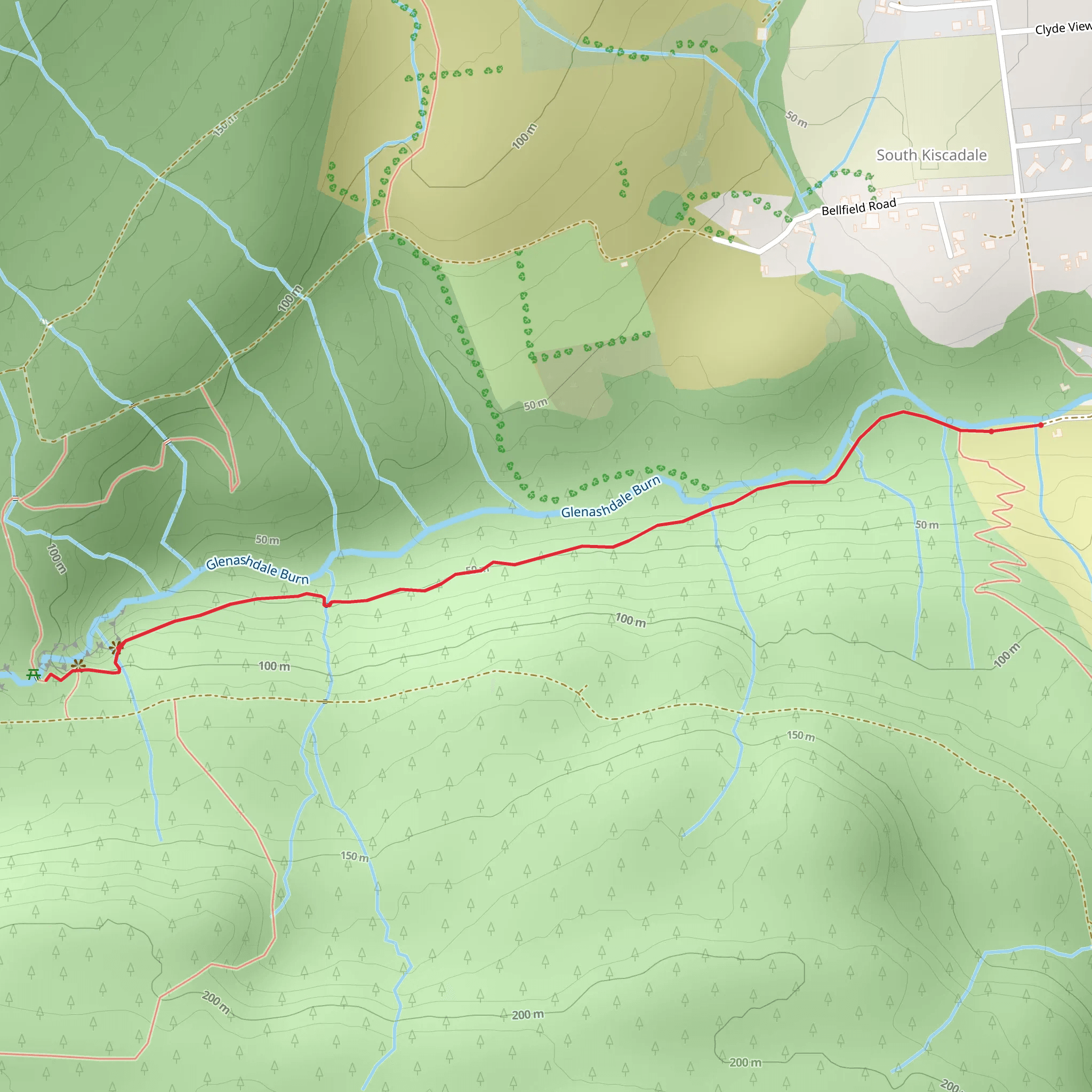 Glenashdale Falls Loop Trail mobile static map