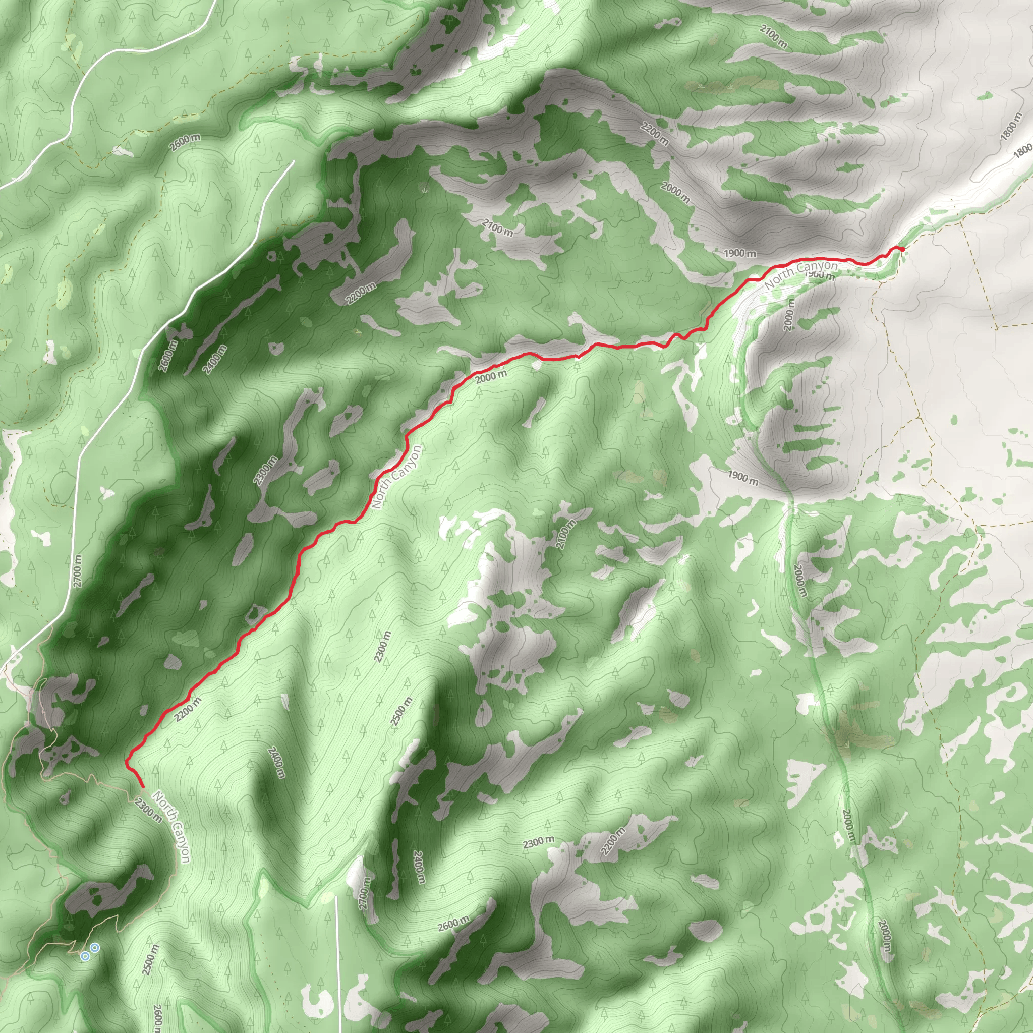 North Canyon Trail from East Game Road mobile static map