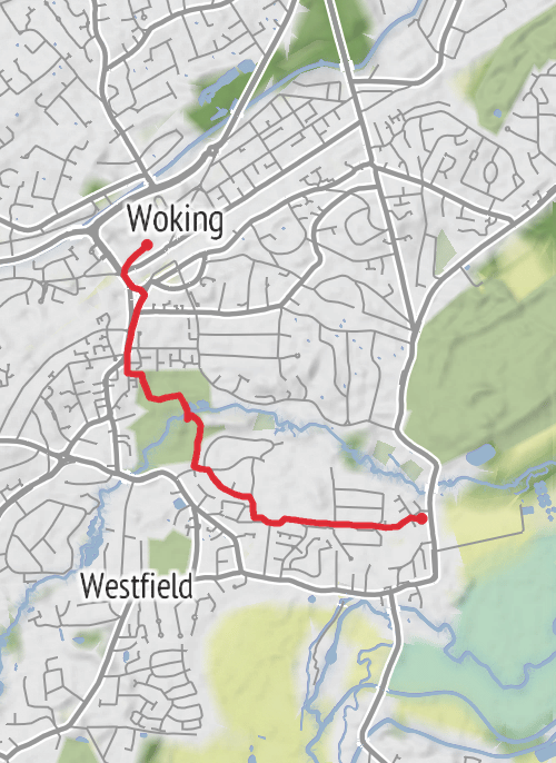 Woking Cycling mobile static map