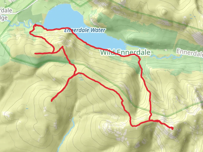 Haycock, Caw Fell, Iron Crag, Whoap, Lank Rigg, Crag Fell and Grike  thumbnail