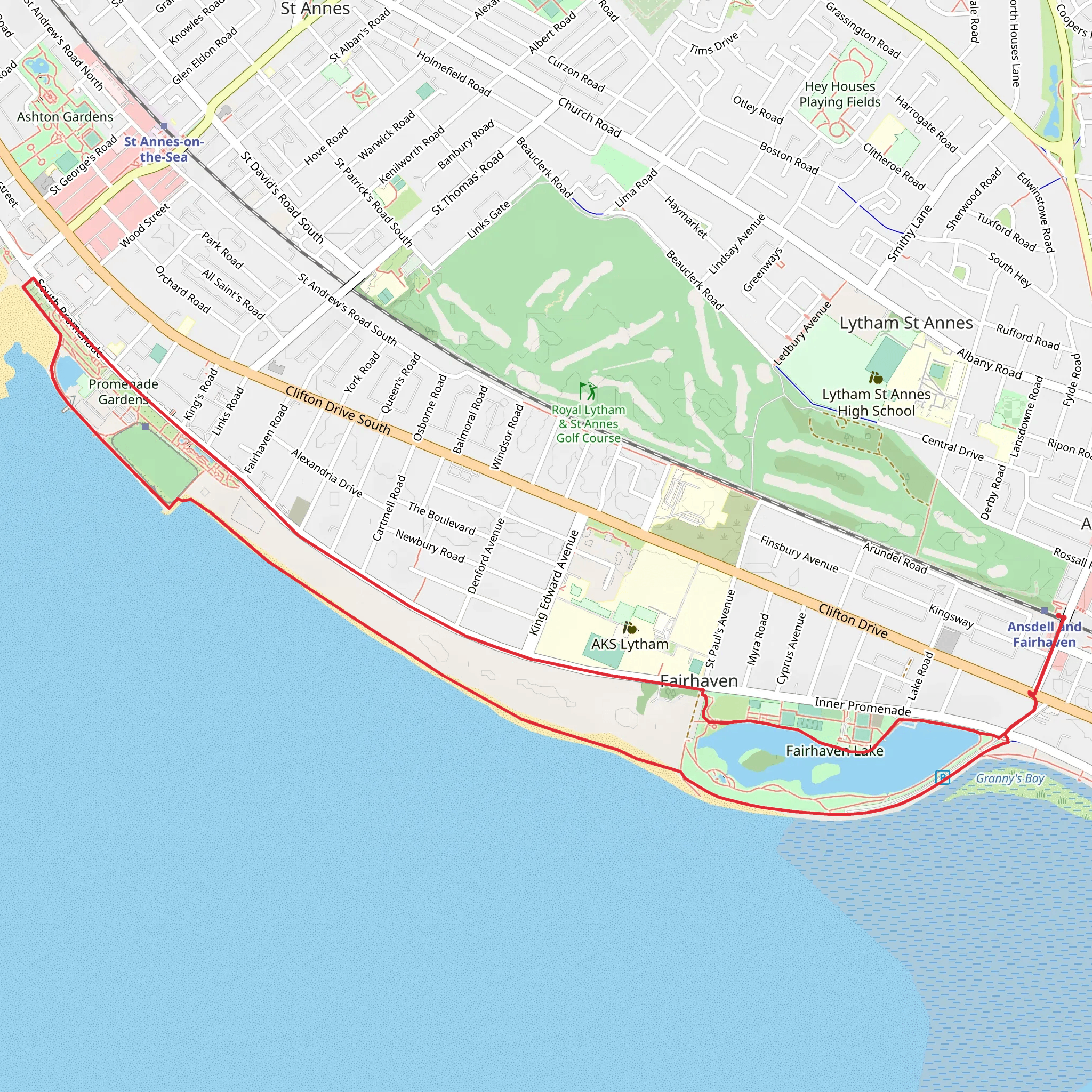 Fairhaven Lake and Mean High Water Loop Walk mobile static map