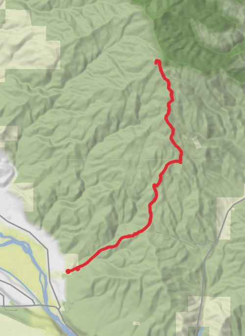 Hike from Boise mobile static map