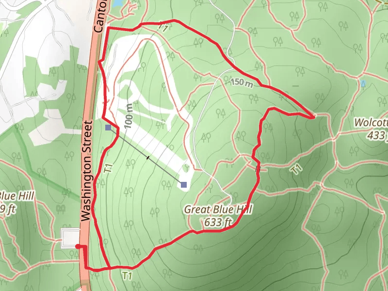 Great Blue Hill Loop Via Skyline Trail