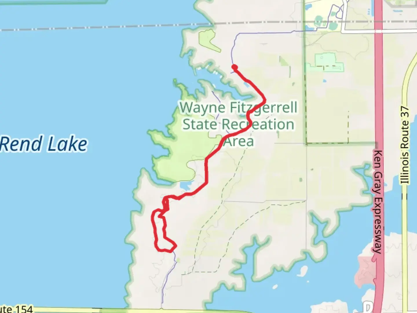 An image depicting the trail Rend Lake Trail - East Franklin Road and its surrounding area.