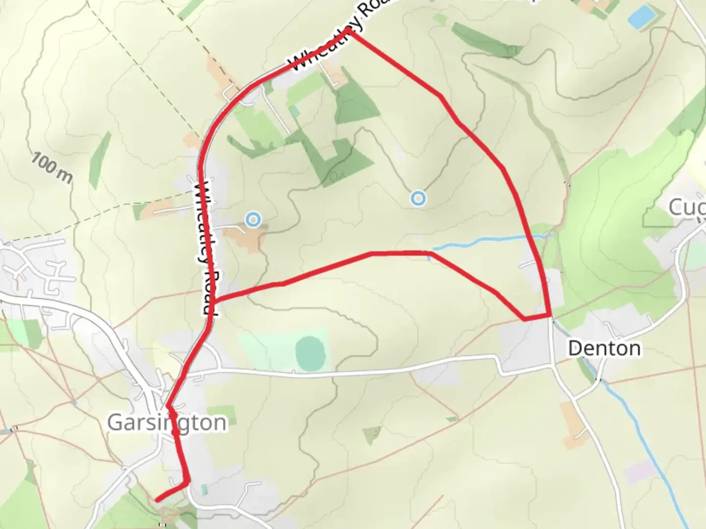 An image depicting the trail Garsington and Boundary Farm Loop and its surrounding area.