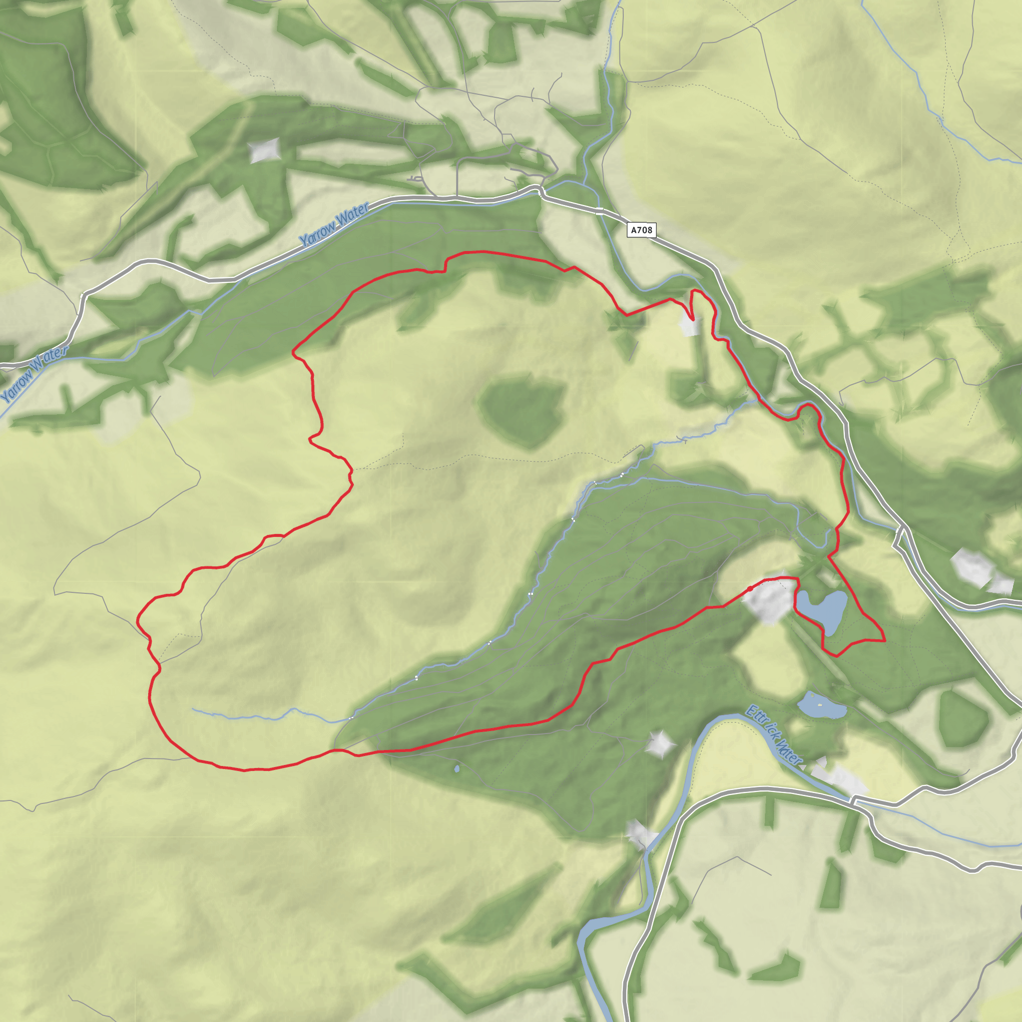Newark Castle, Newark Hill, Fastheugh Hill and Howe Bottom Loop mobile static map