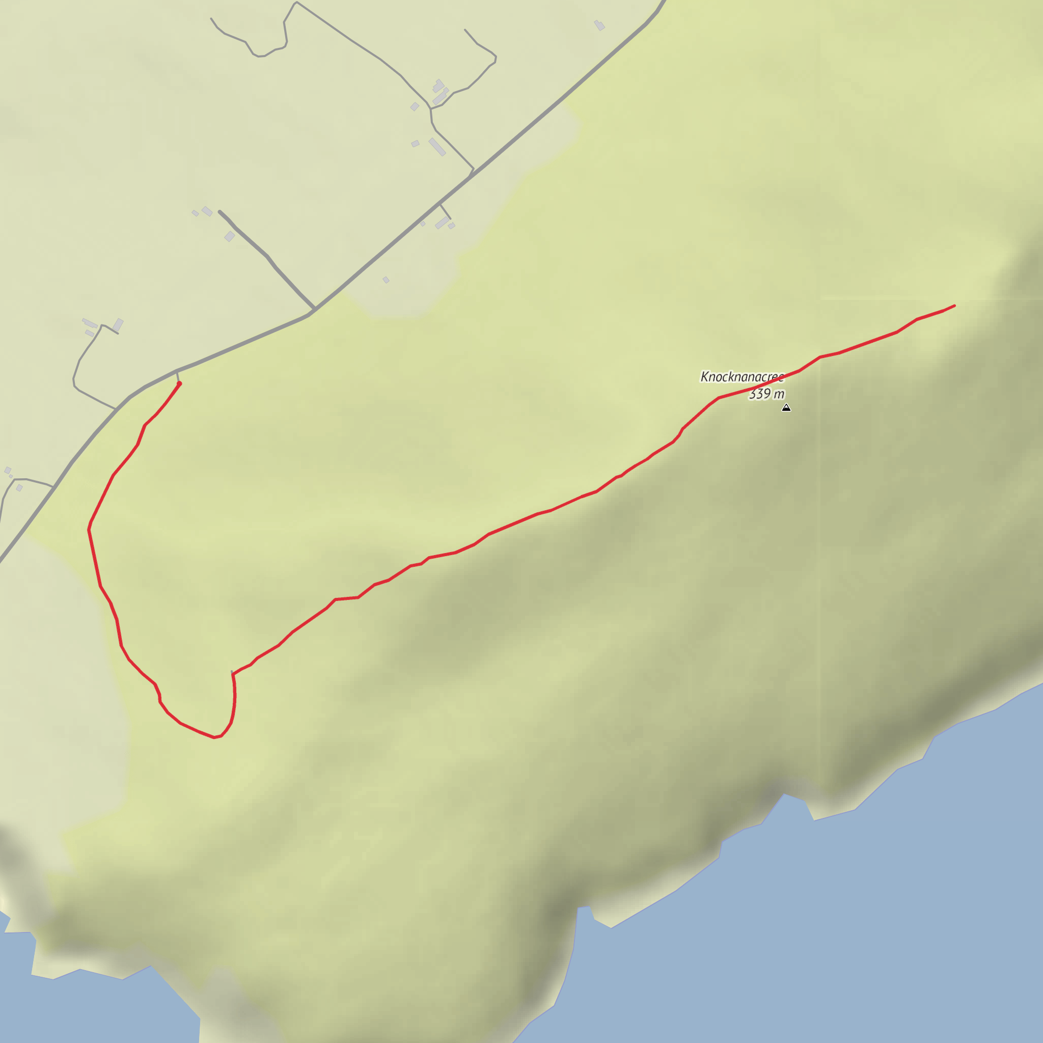 Acres Hill Out and Back mobile static map