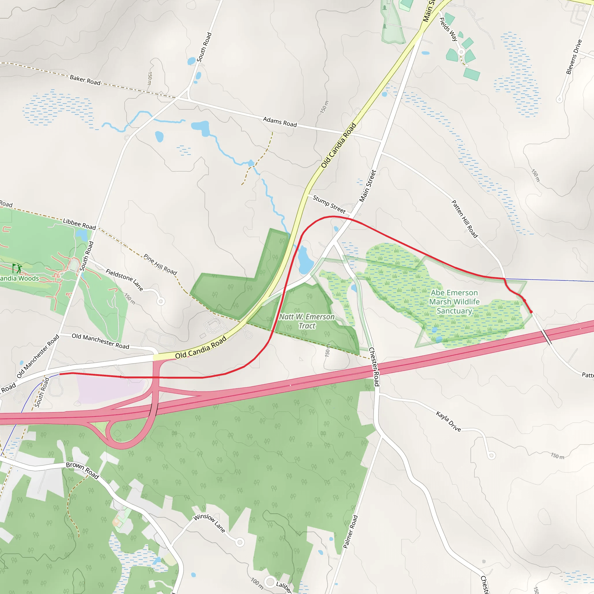 Rockingham Recreational Rail Short Trail mobile static map