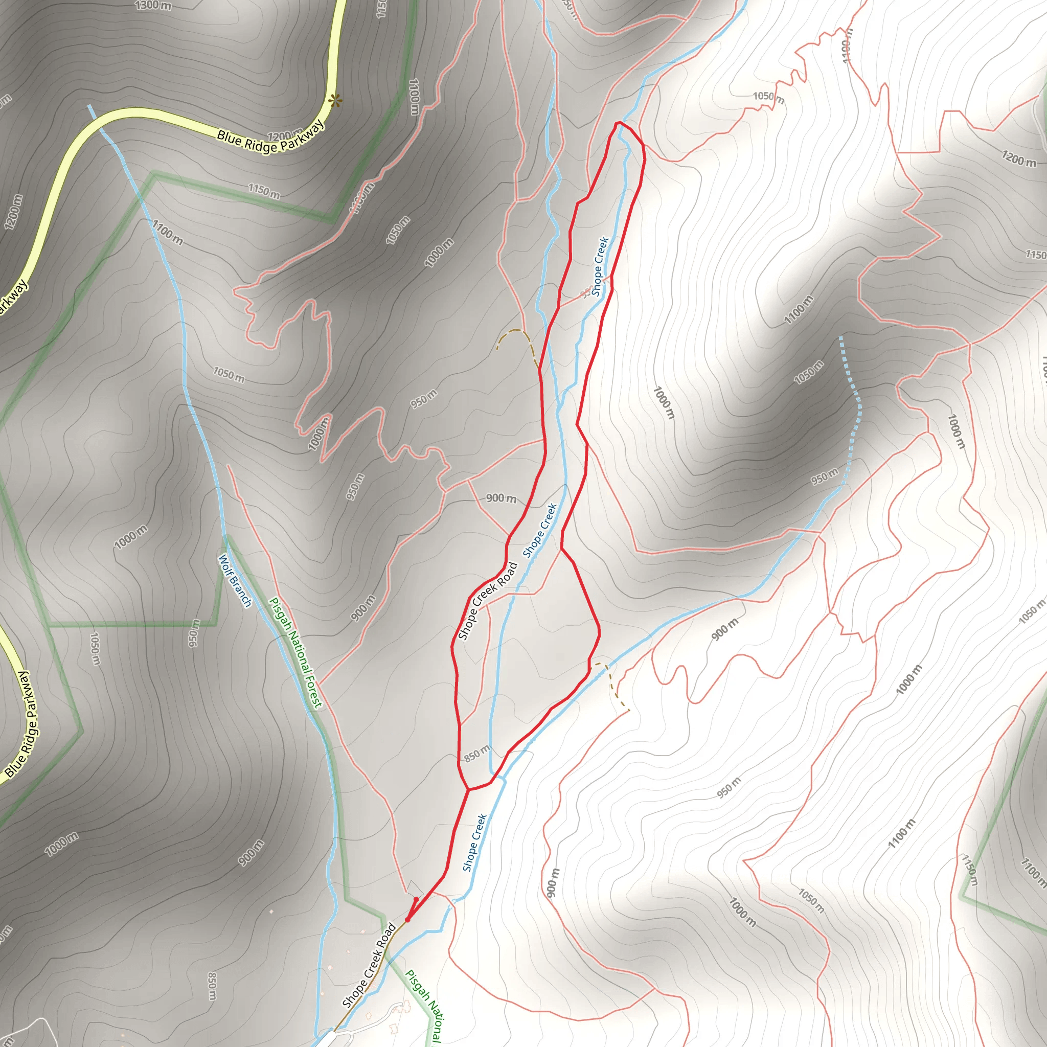Shope Creek Road Loop mobile static map