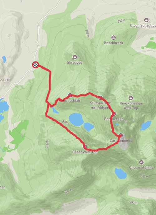 Kerry : Coomloughra Horseshoe mobile static map